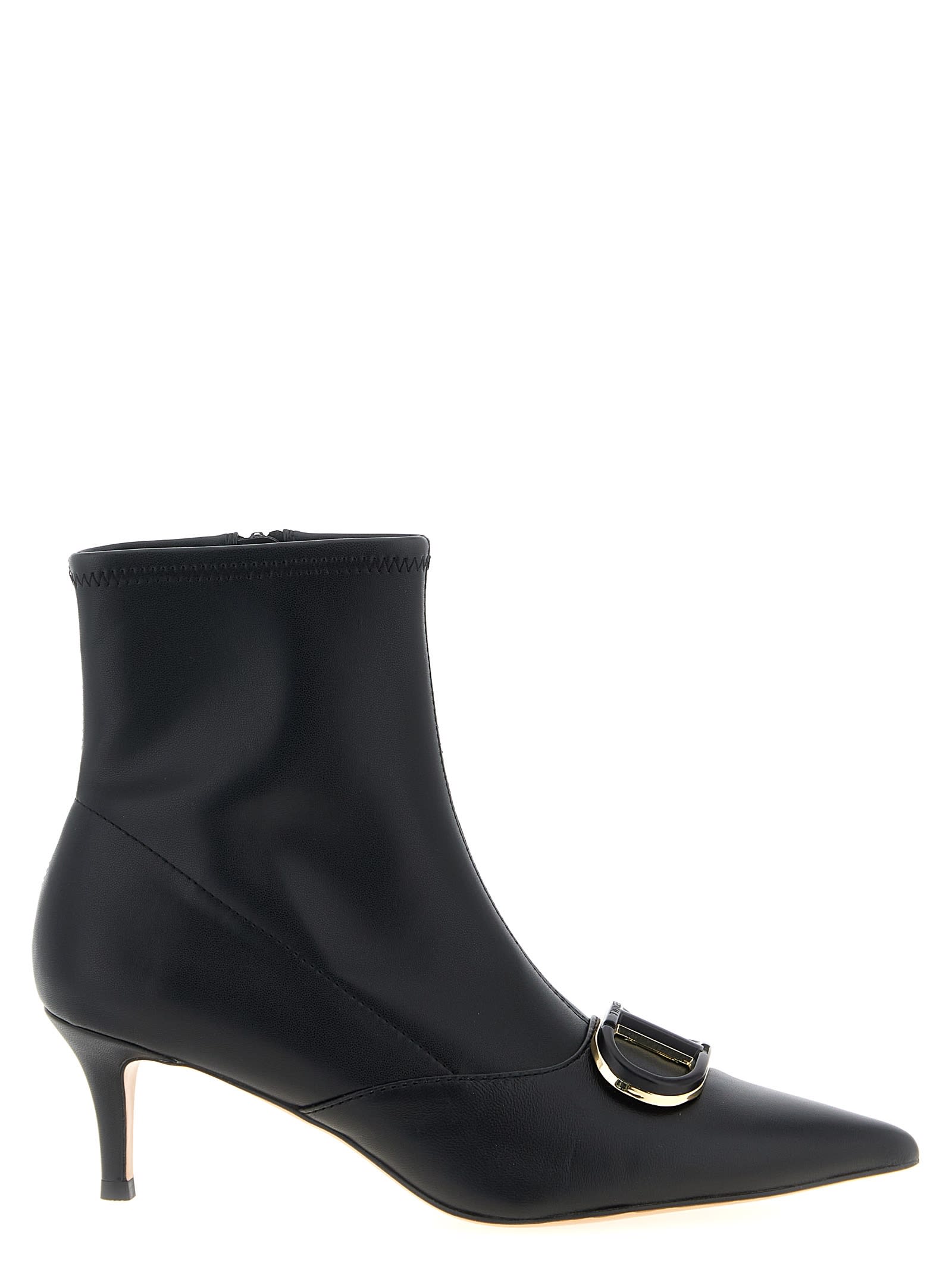 Twinset Twin-set Pointed Toe Ankle Boots In Black