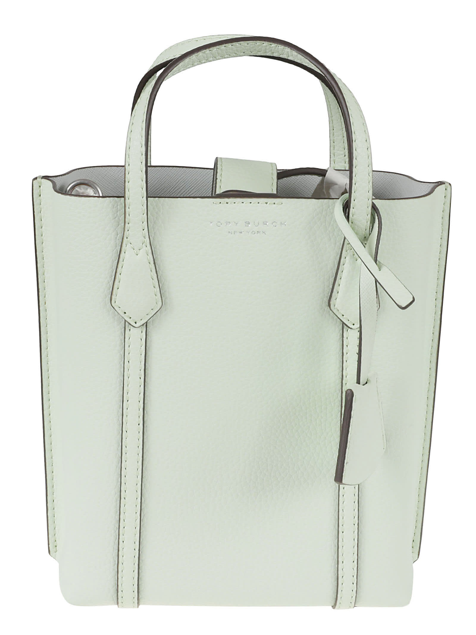 Shop Tory Burch Perry Mini Tote In Meadow Mist