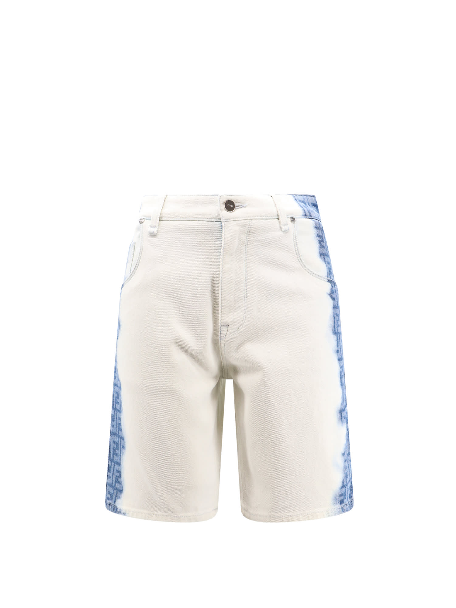 Shop Fendi Bermuda Shorts In Blue