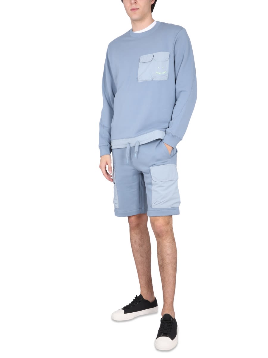 Ps By Paul Smith Ps Paul Smith Cotton Bermuda Shorts In Azure