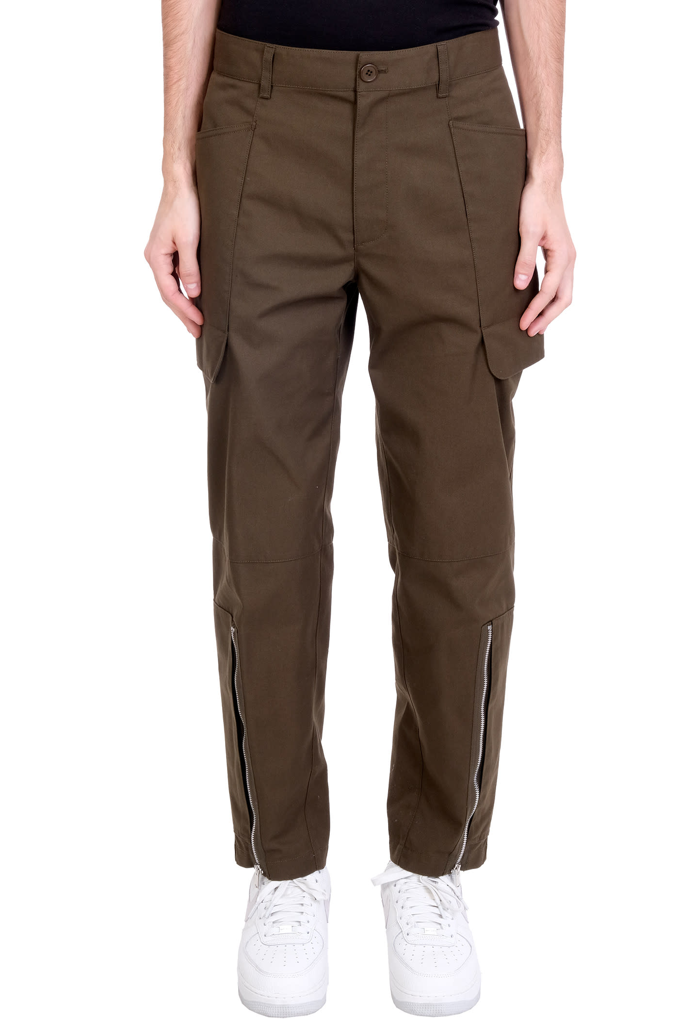 Helmut Lang Pants In Green Polyester
