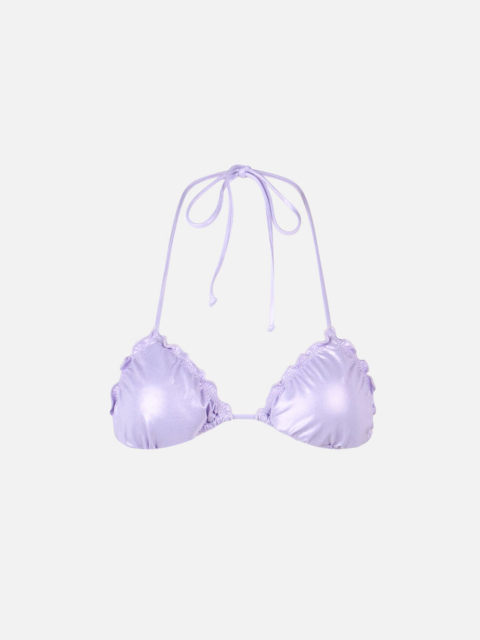 MC2 SAINT BARTH WOMAN LAMINA LILAC TRIANGLE BEACH TOP SAGITTARIUS