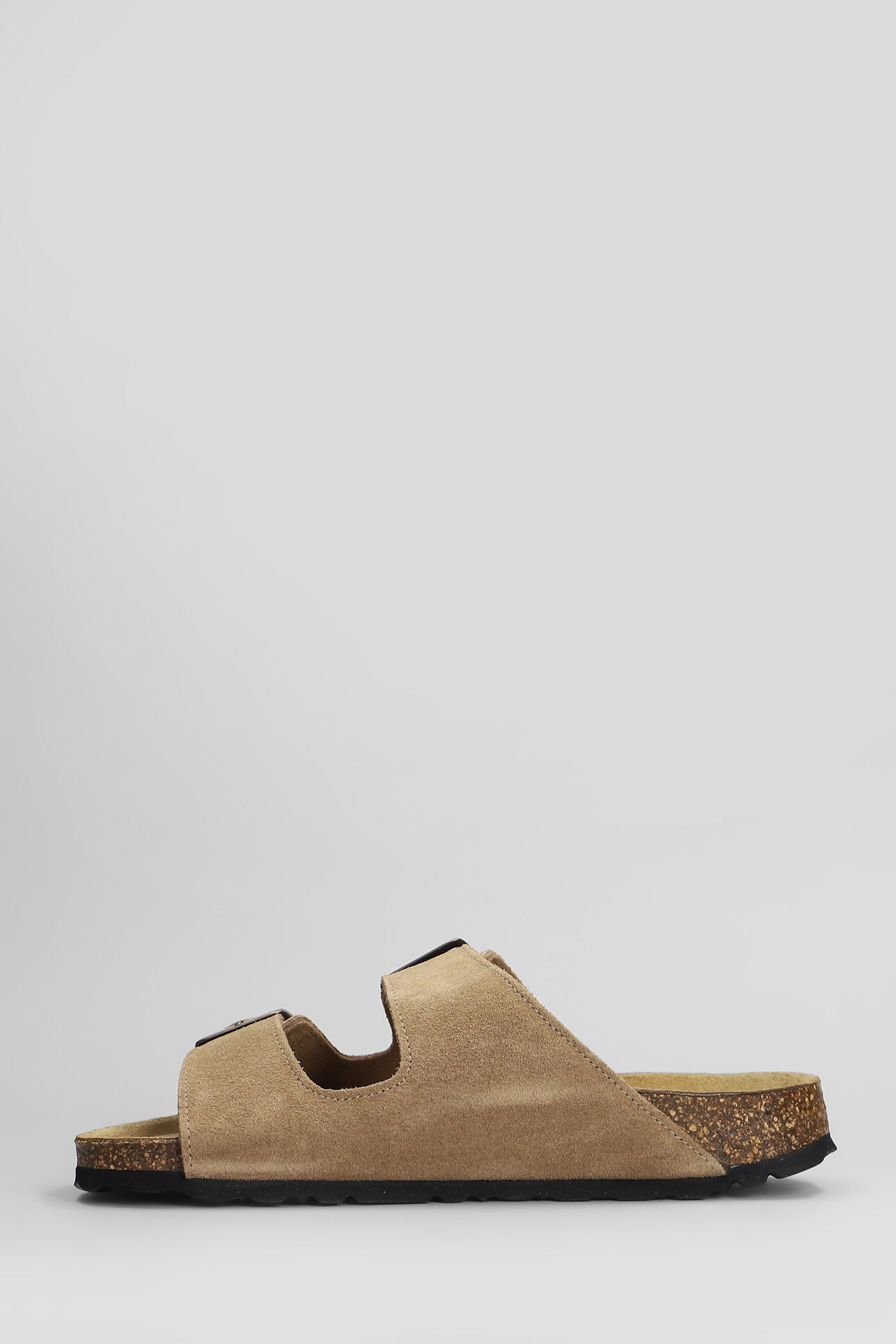 Cubanas Amalia Flats In Taupe Suede