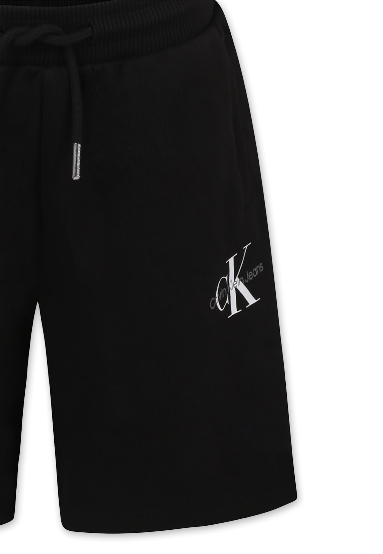Shop Calvin Klein Black Shorts For Kids With Logo