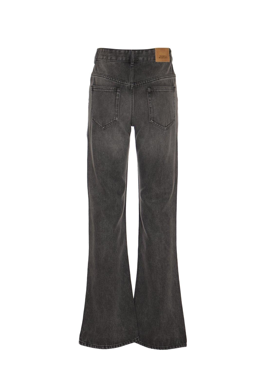 Shop Isabel Marant Belvira Flared Jeans In Grey