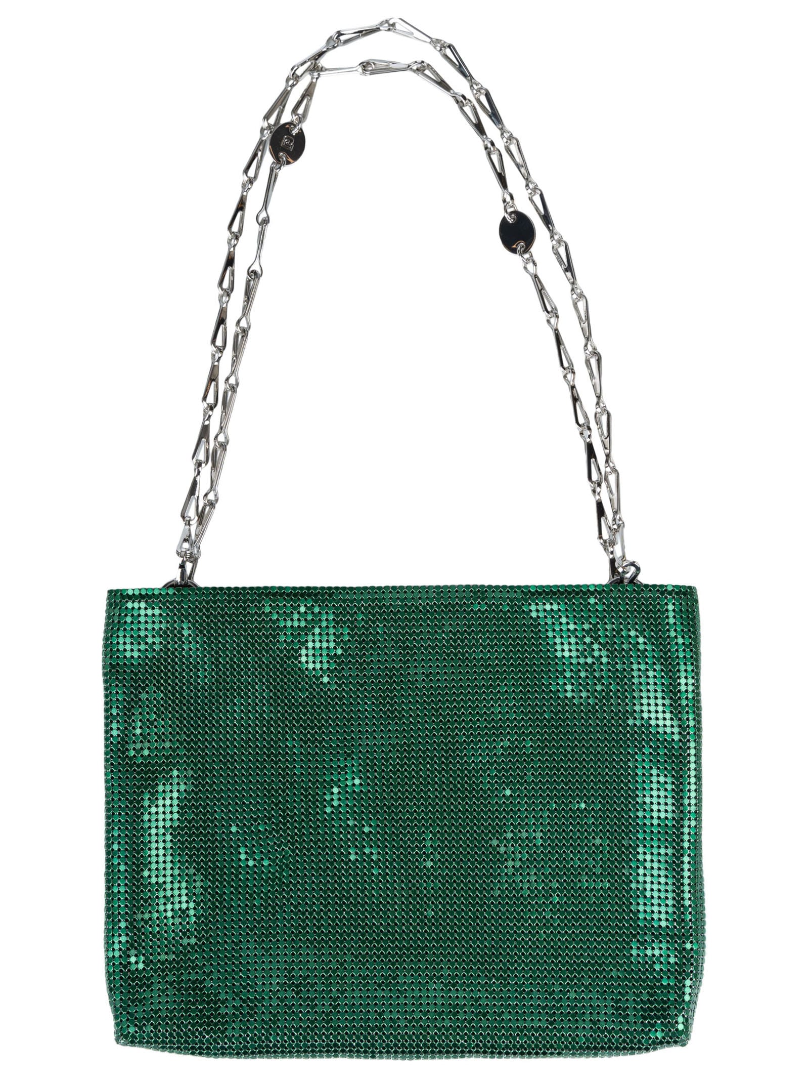 Shop Rabanne Pixel Shoulder Bag In Emerald