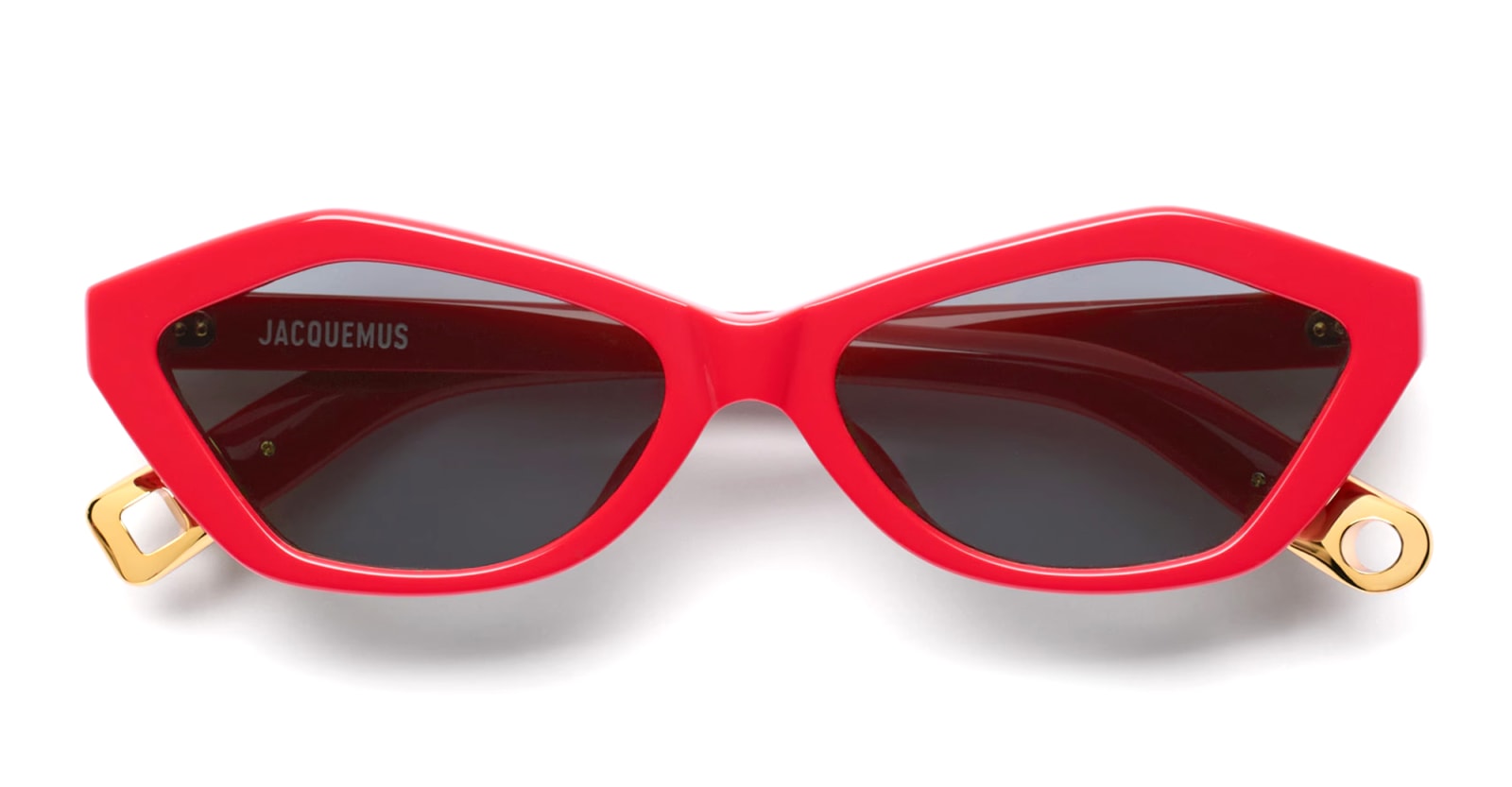 Jacquemus Bambino - Red Sunglasses In Bambino Red Yellow Gold