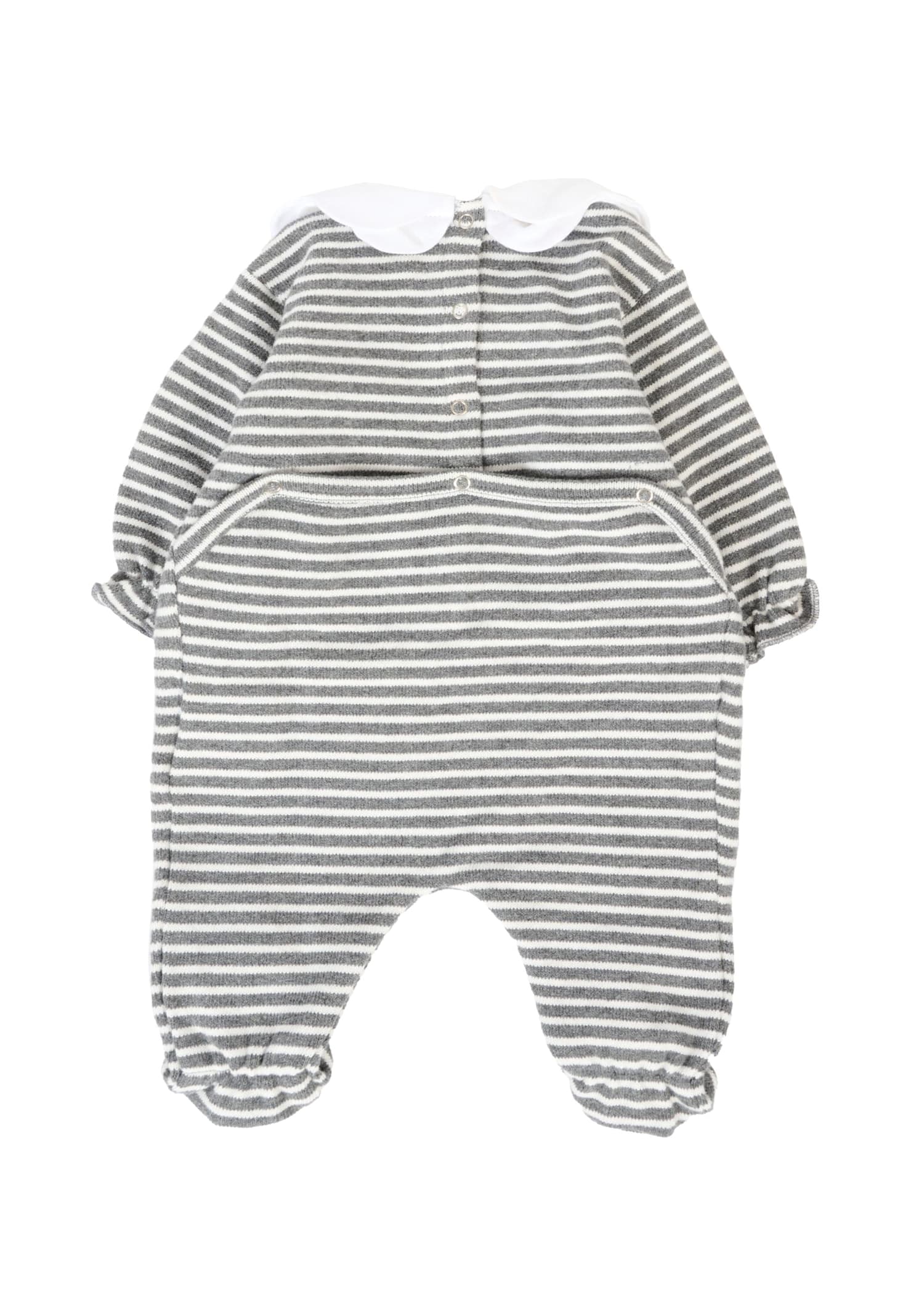 Douuod Grey Babygrow For Baby Girl With Patch In Gray