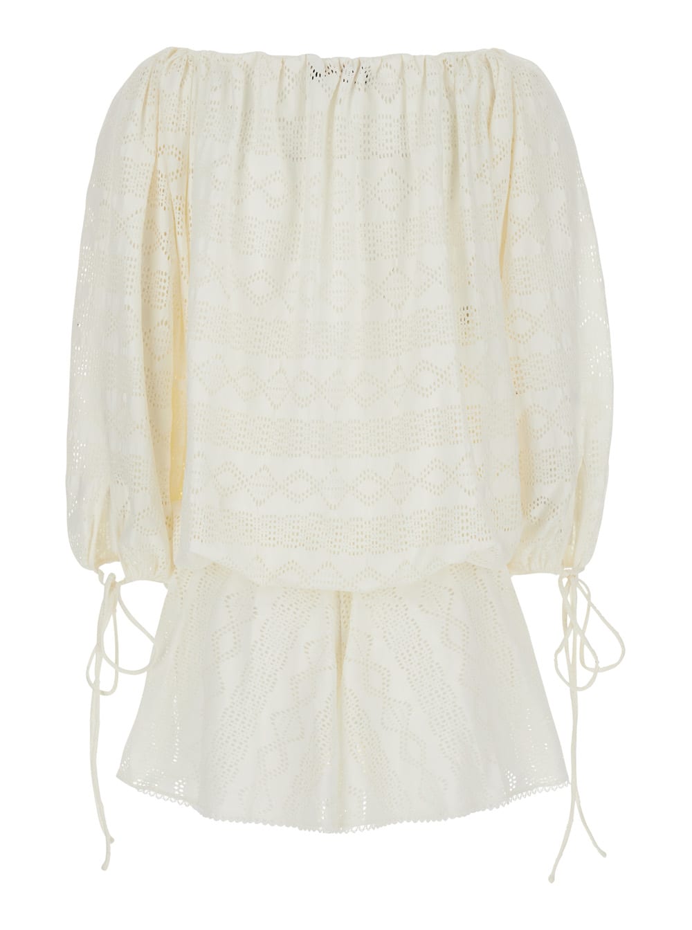 The Andamane Wilma Playsuit - Long Sleeve Playsuit In White