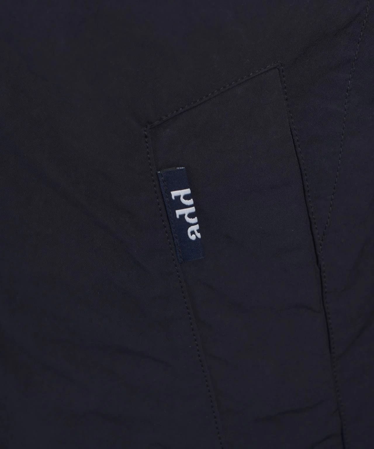 Add Double-breasted Nylon Pea Coat In Blue