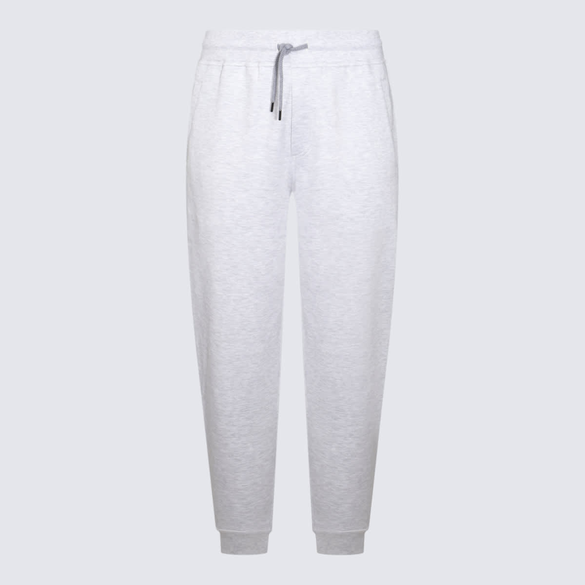 Shop Brunello Cucinelli White Cotton Pants In Pearl