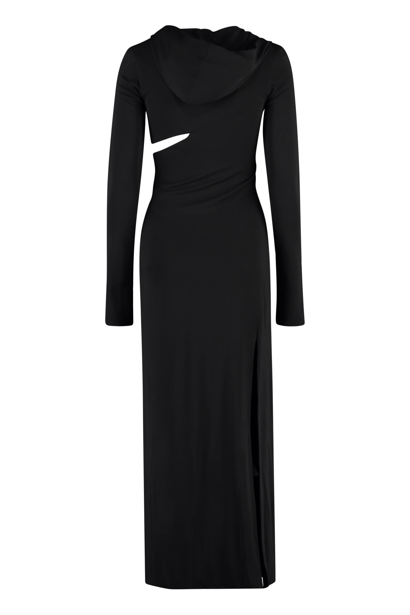 Shop Versace Jersey Dress In Black