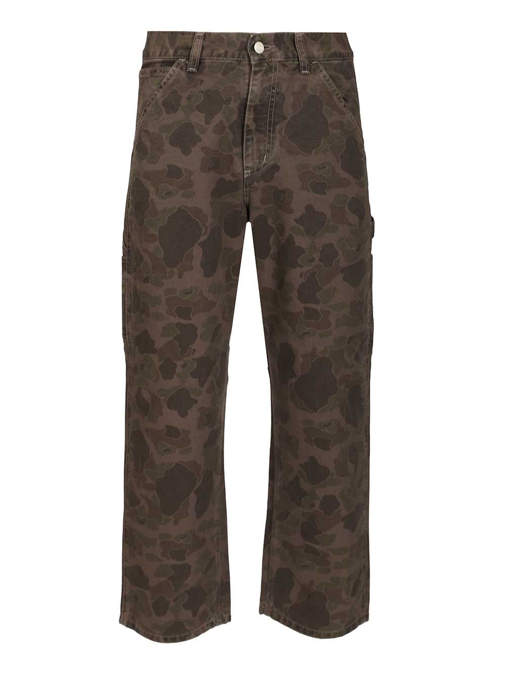 Carhartt Duck Single Knee Jeans Camouflage In Green
