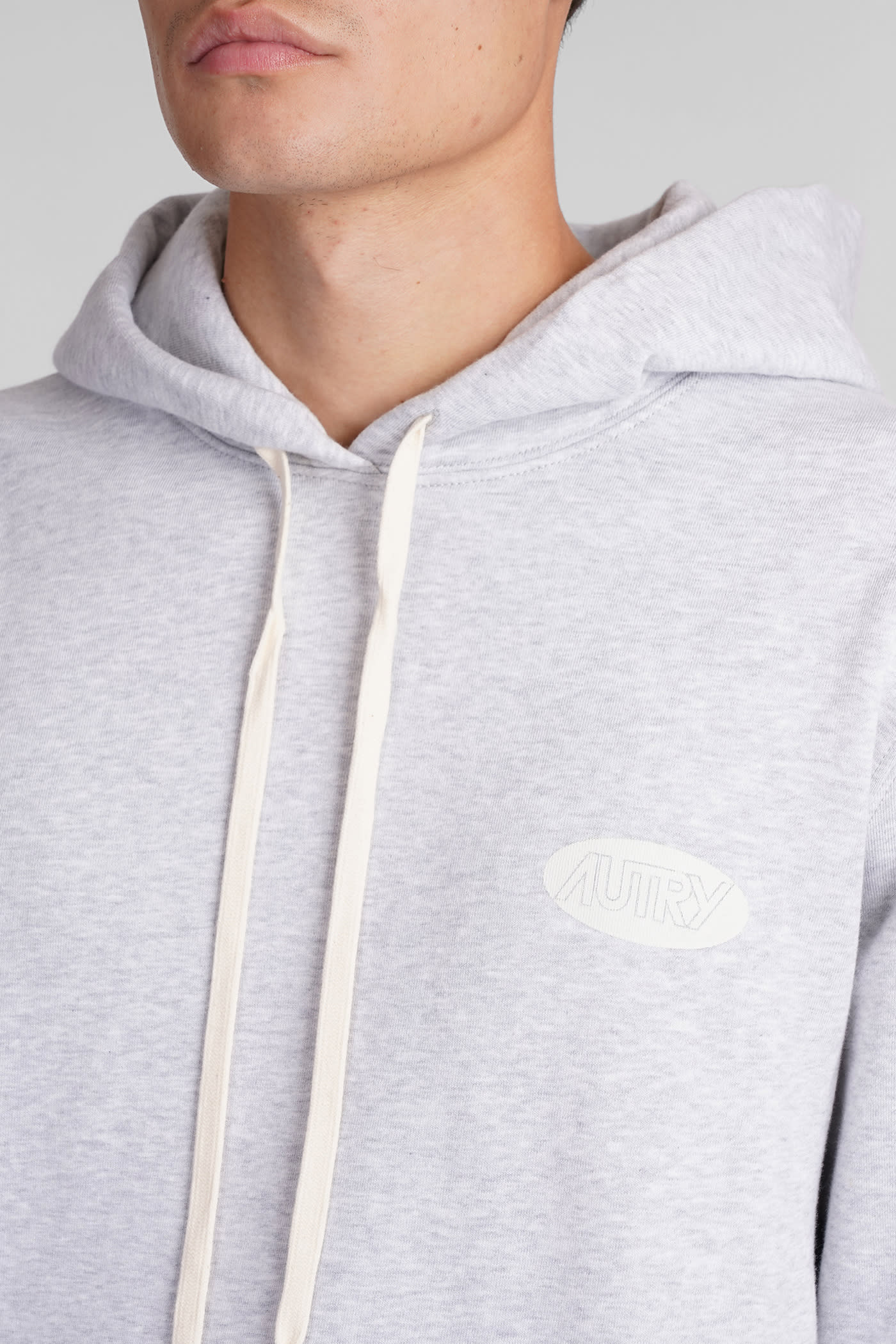 Shop Autry Sweatshirt In Grey Cotton