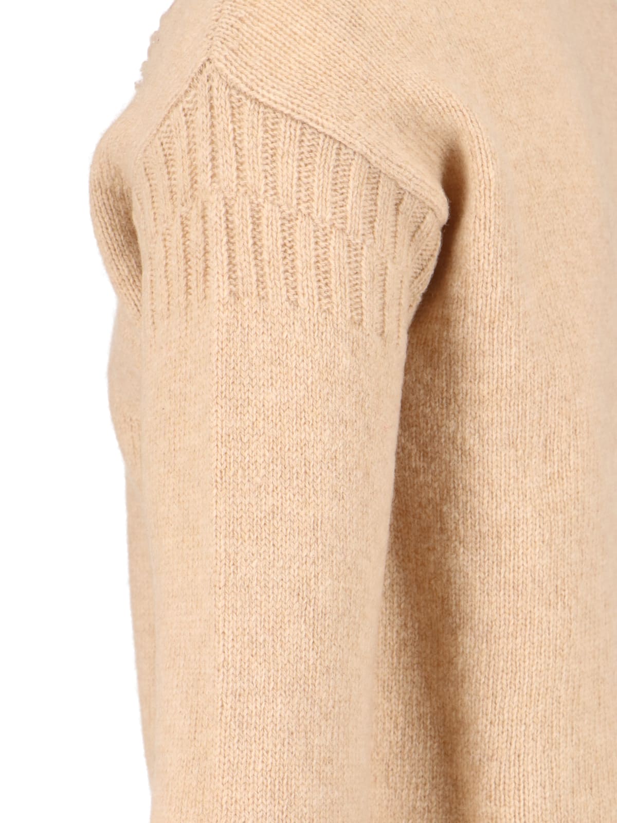 Shop Marni Wool Sweater In Beige