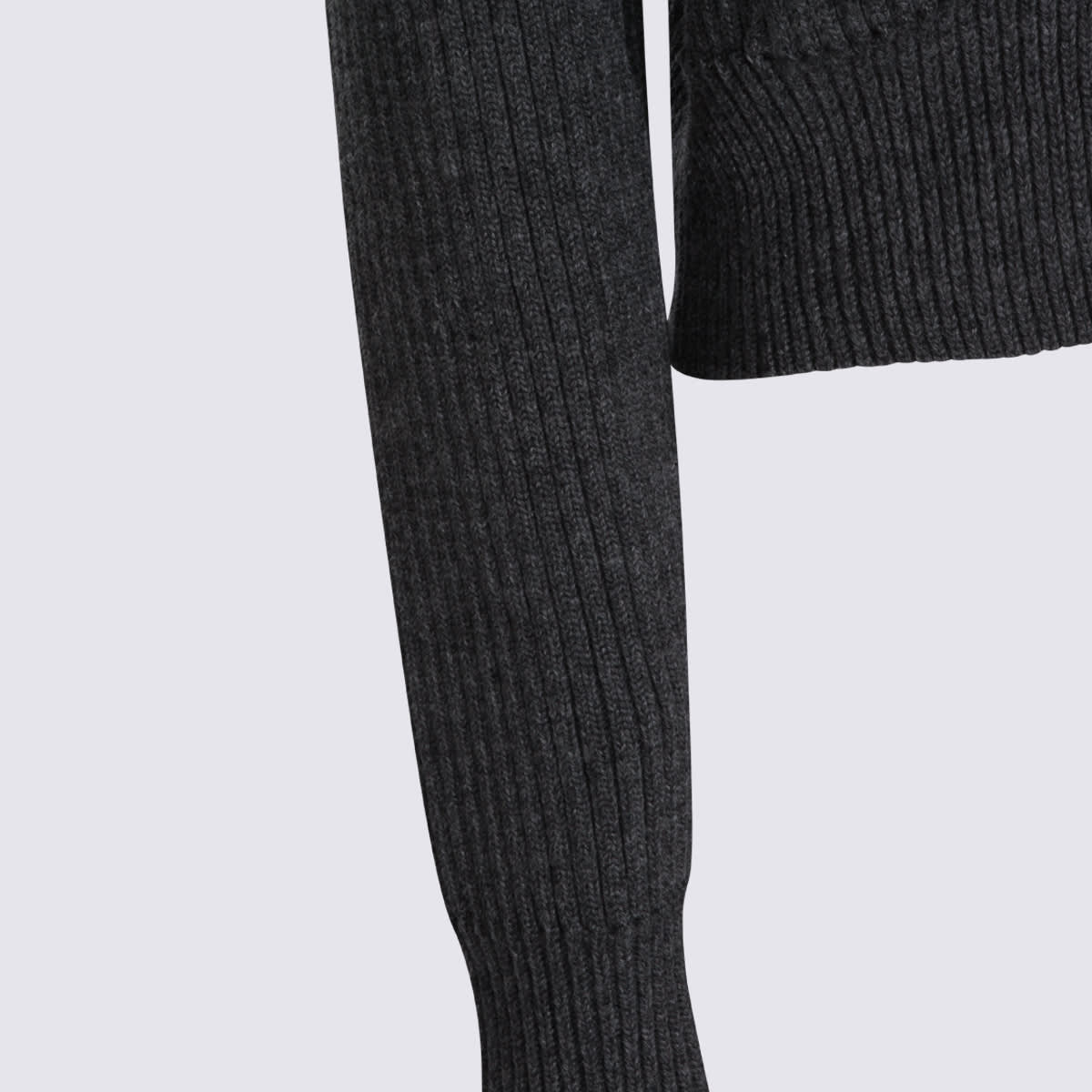 Givenchy Cropped Long Sleeve Knitwear Featuring Buttons In Gray