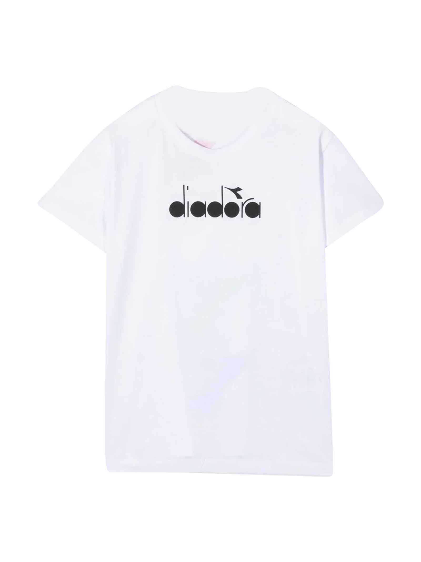 Diadora White T-shirt Teen Boy