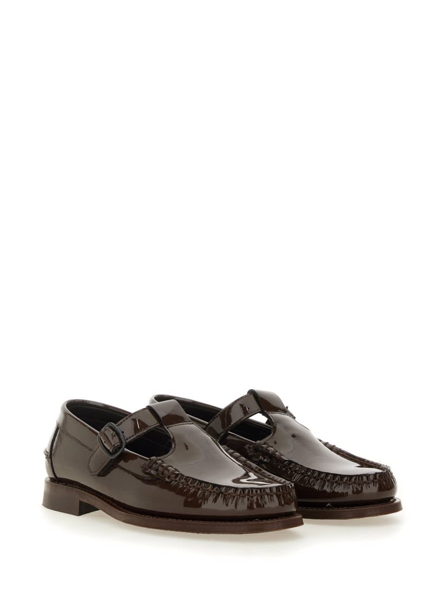 Shop Hereu Moccasin T-bar Alber In Buff