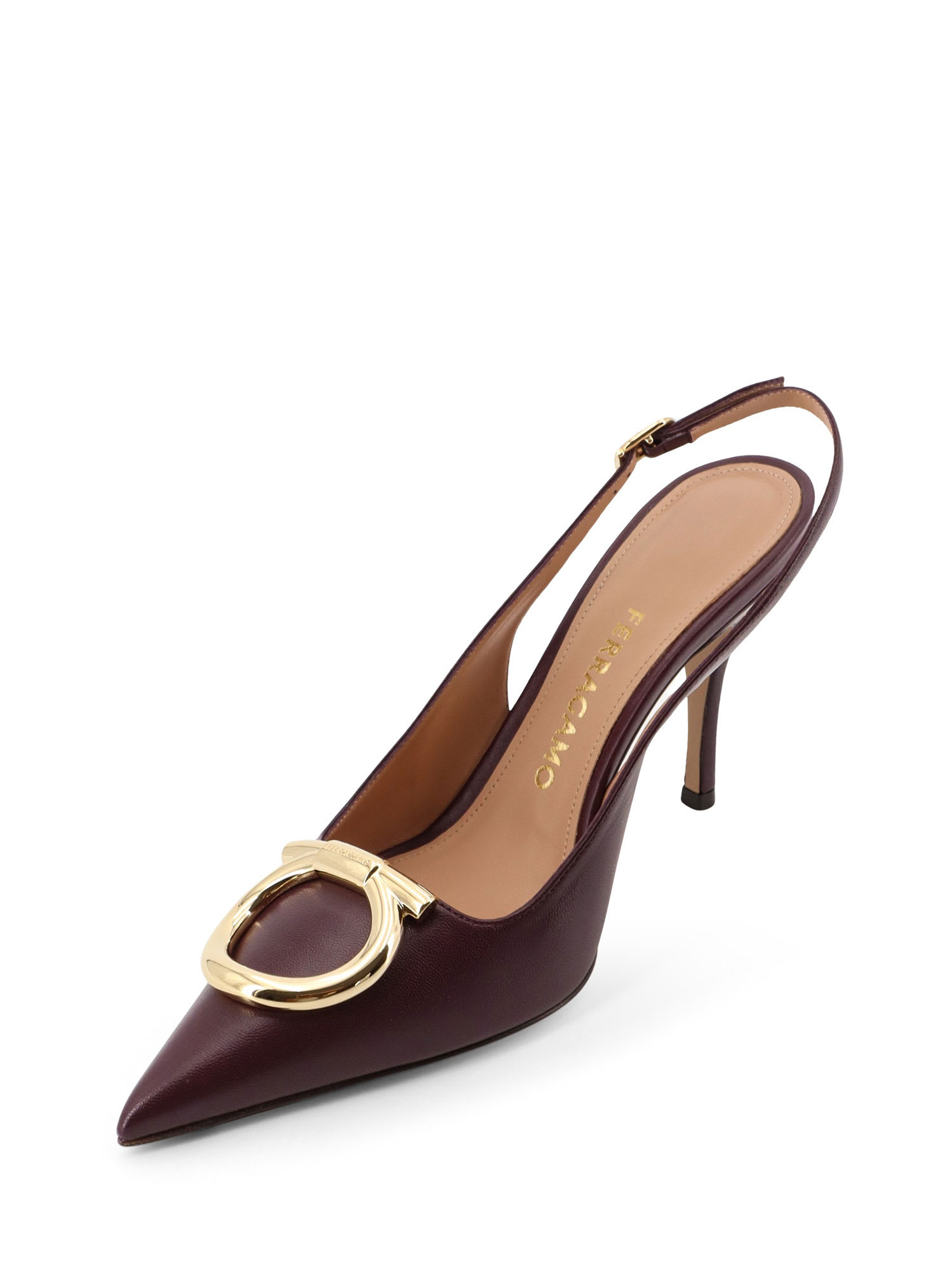 Ferragamo Sara Pointed Toe Slingback Pump In Animal Print