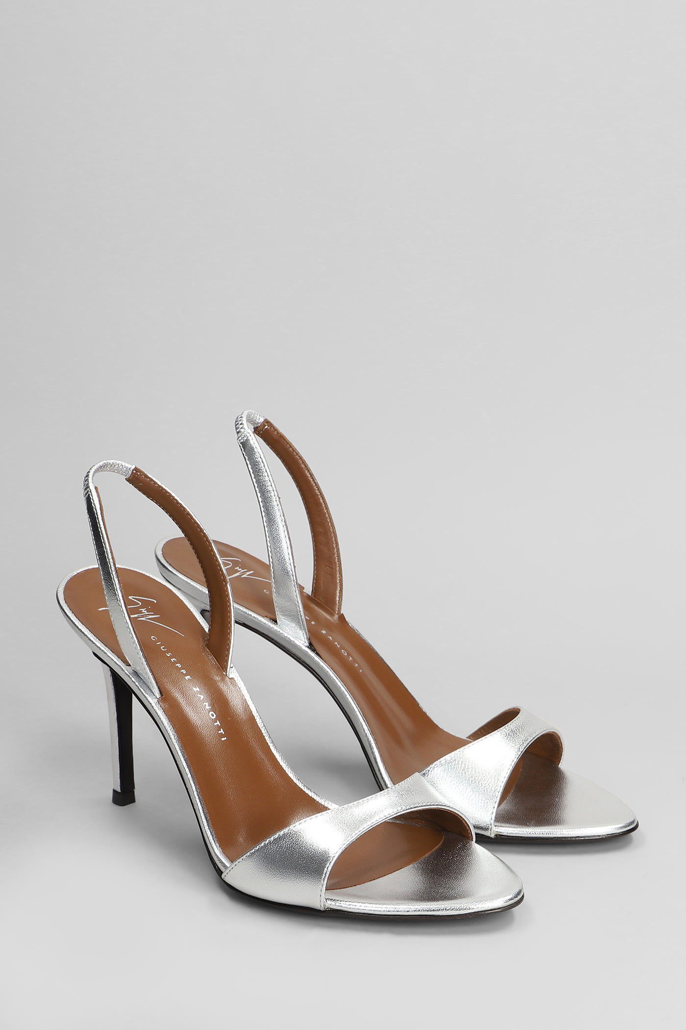 Giuseppe Zanotti 100mm Llilibeth Sandals In Silver