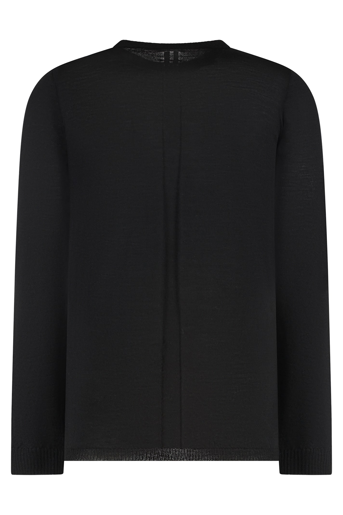 Rick Owens Virgin Wool Crew-neck Sweater In Black