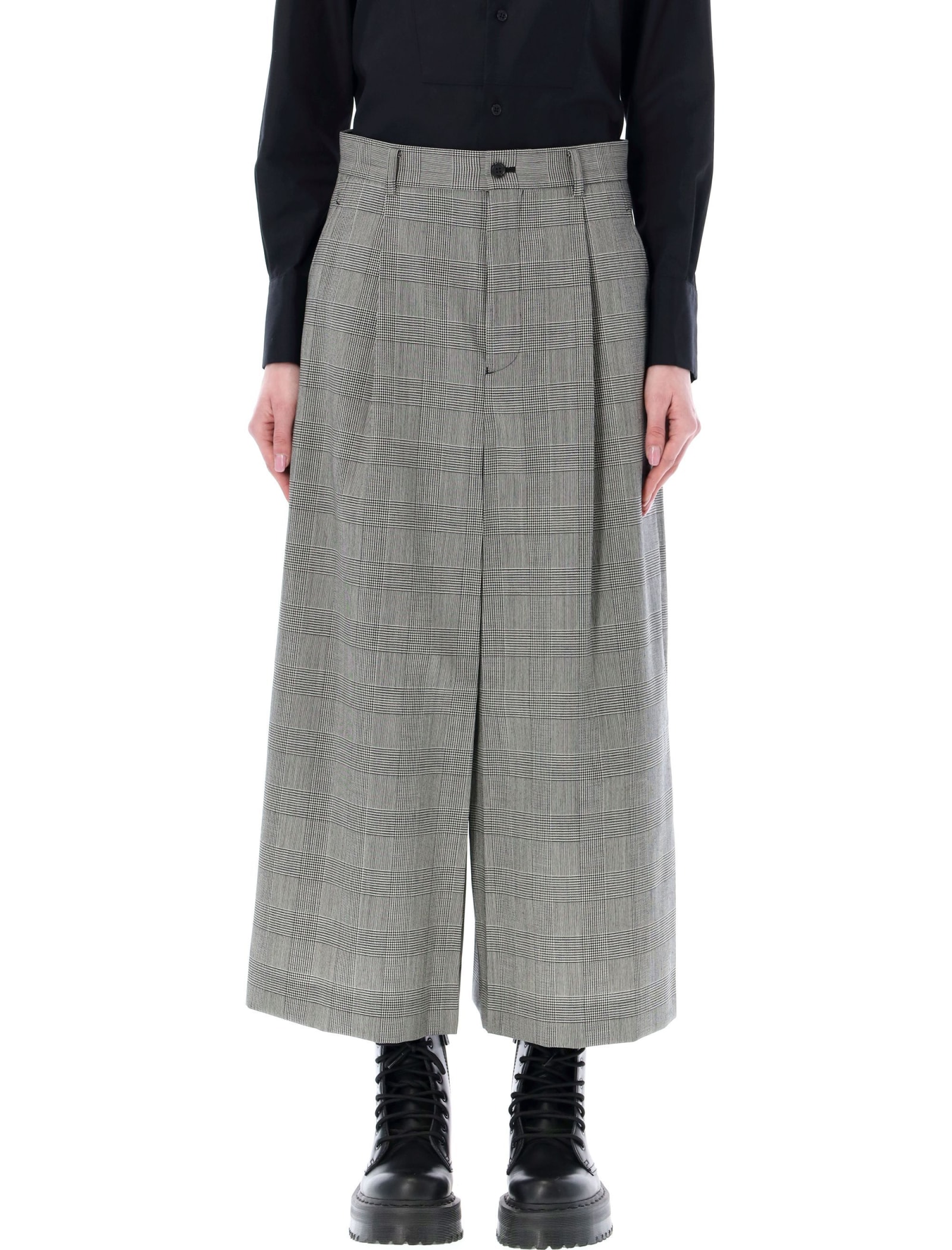 Noir Kei Ninomiya Check Trousers In Glencheck