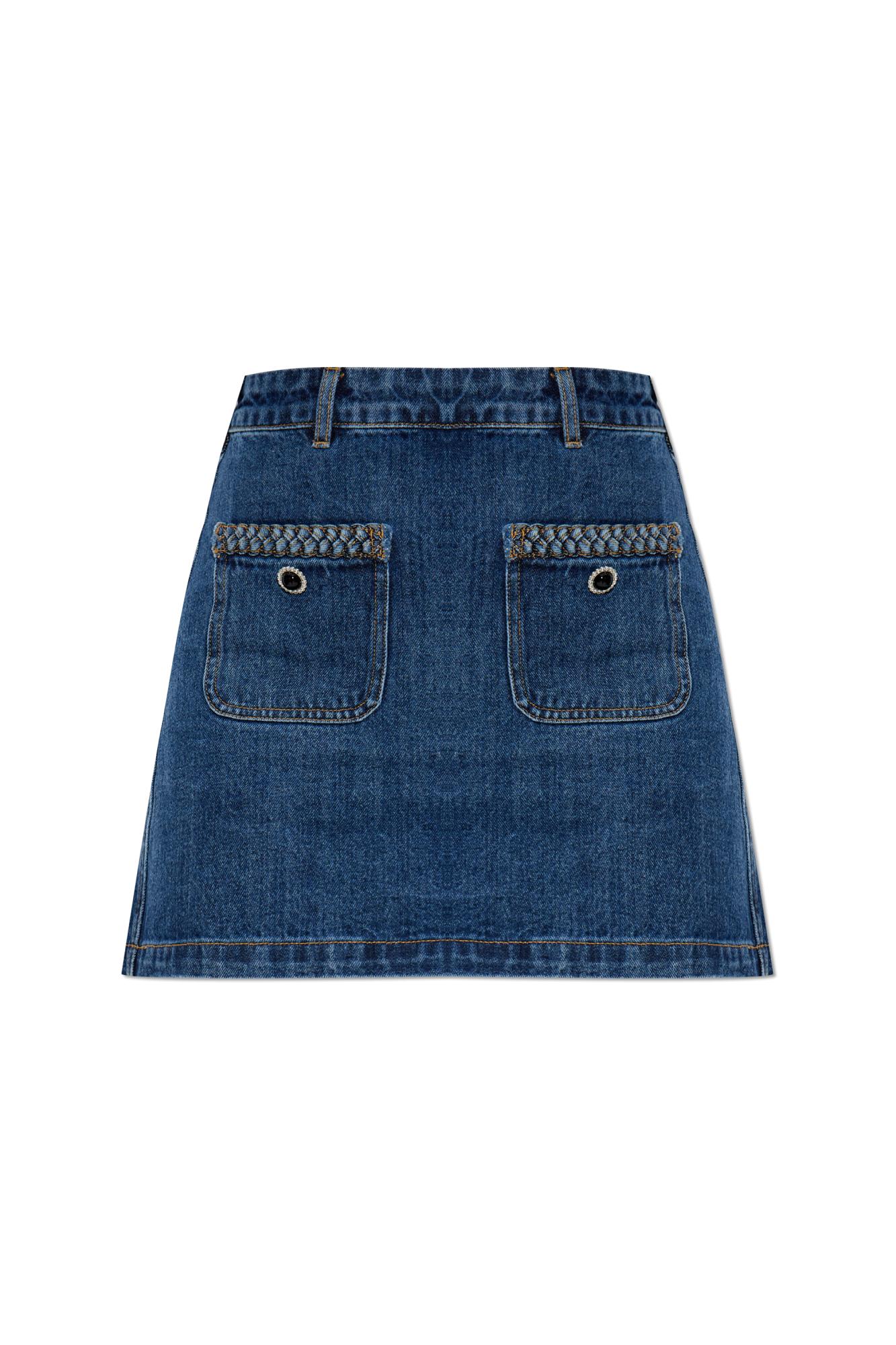 Self-portrait Denim Skirt