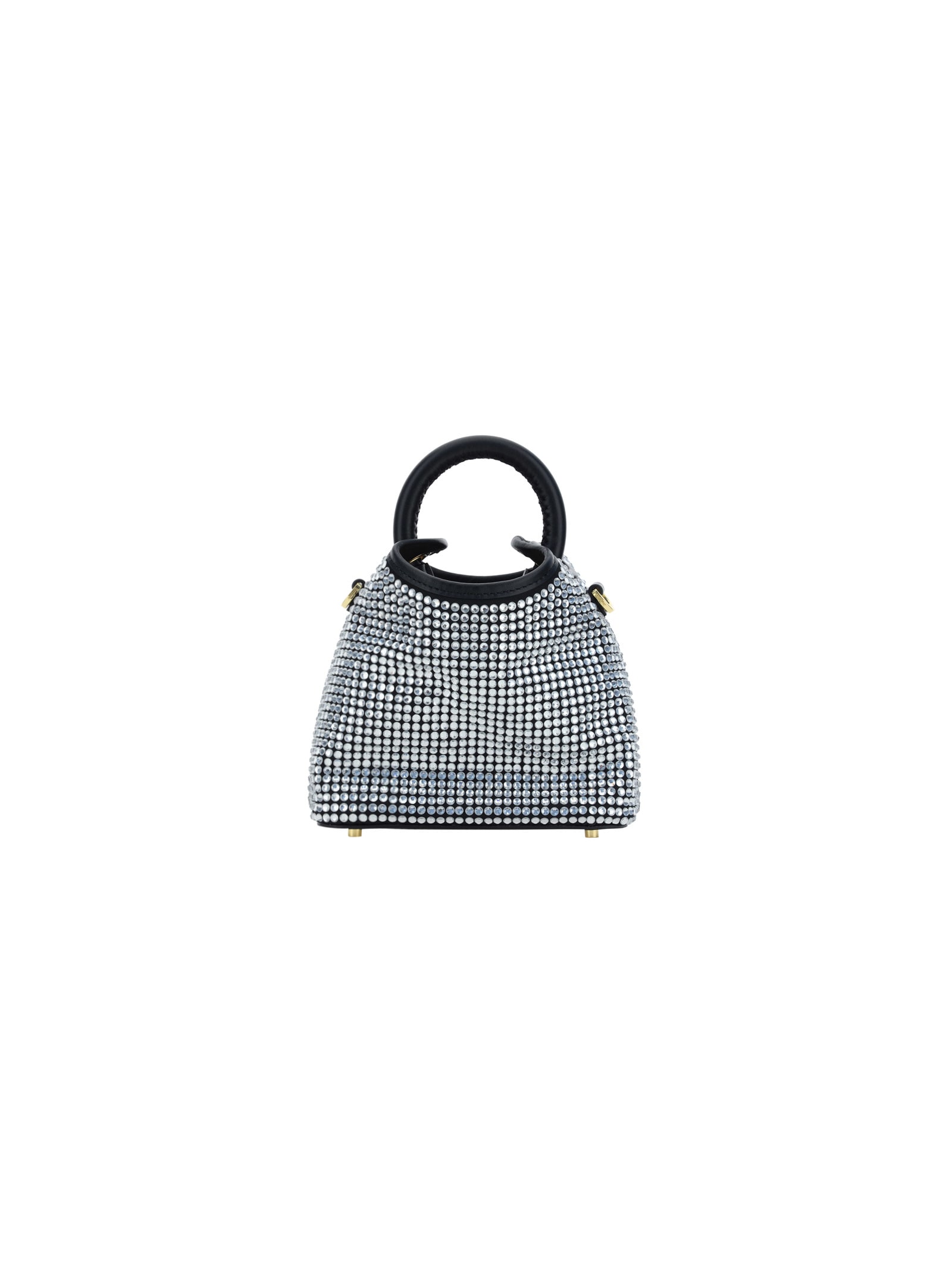 Madeleine Crystal Strass Leather Silver Black – Elleme