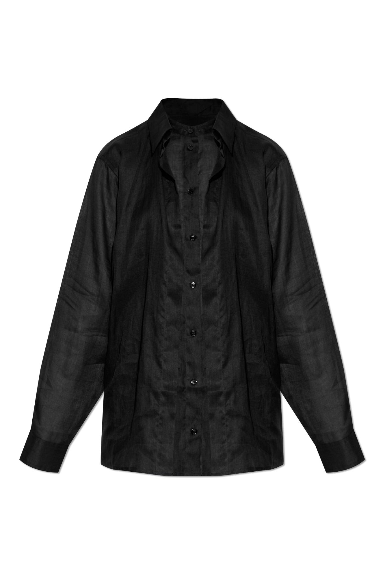 Totême Toteme Transparent Shirt In Black