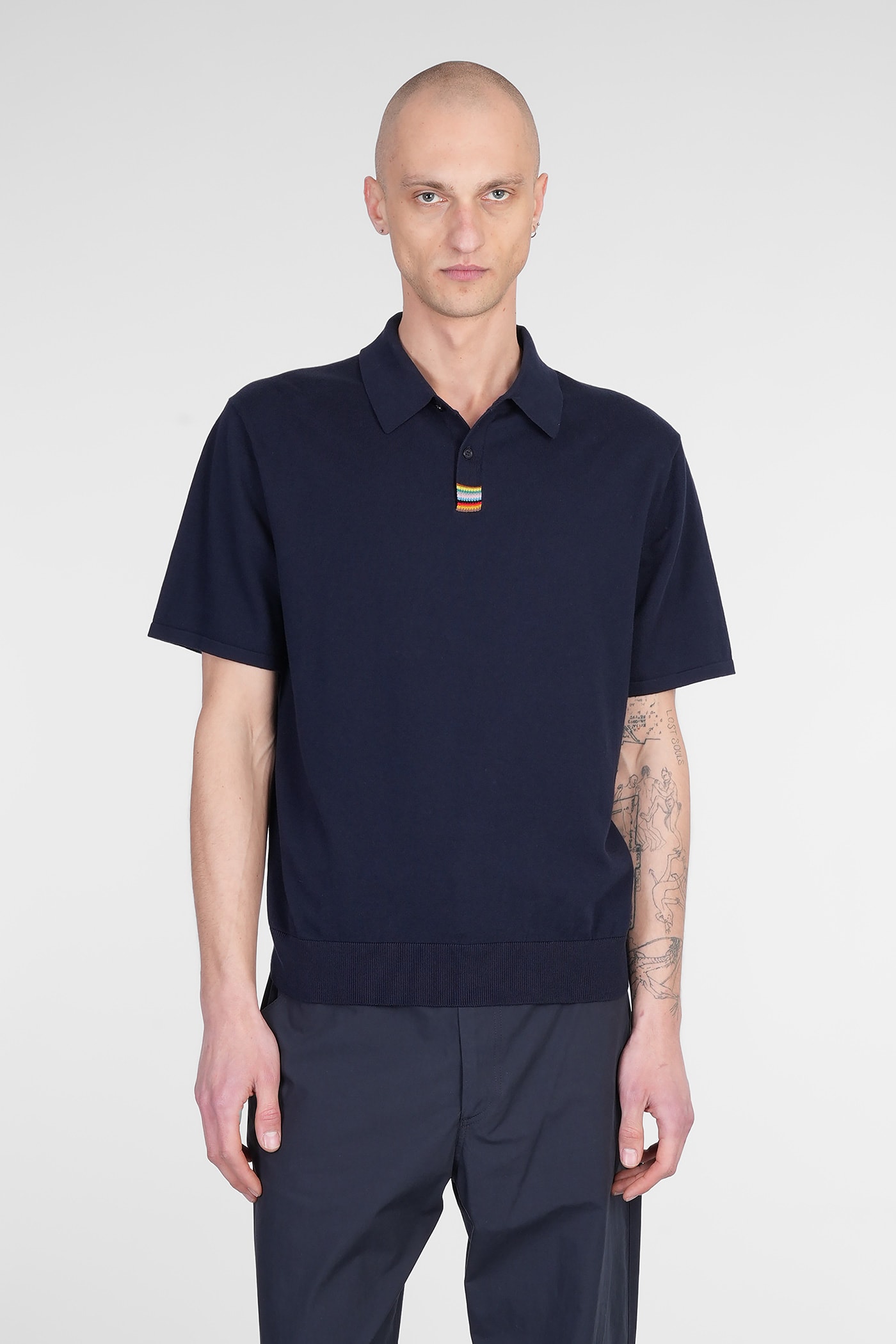 Paul Smith Polo In Blue Cotton In Blue