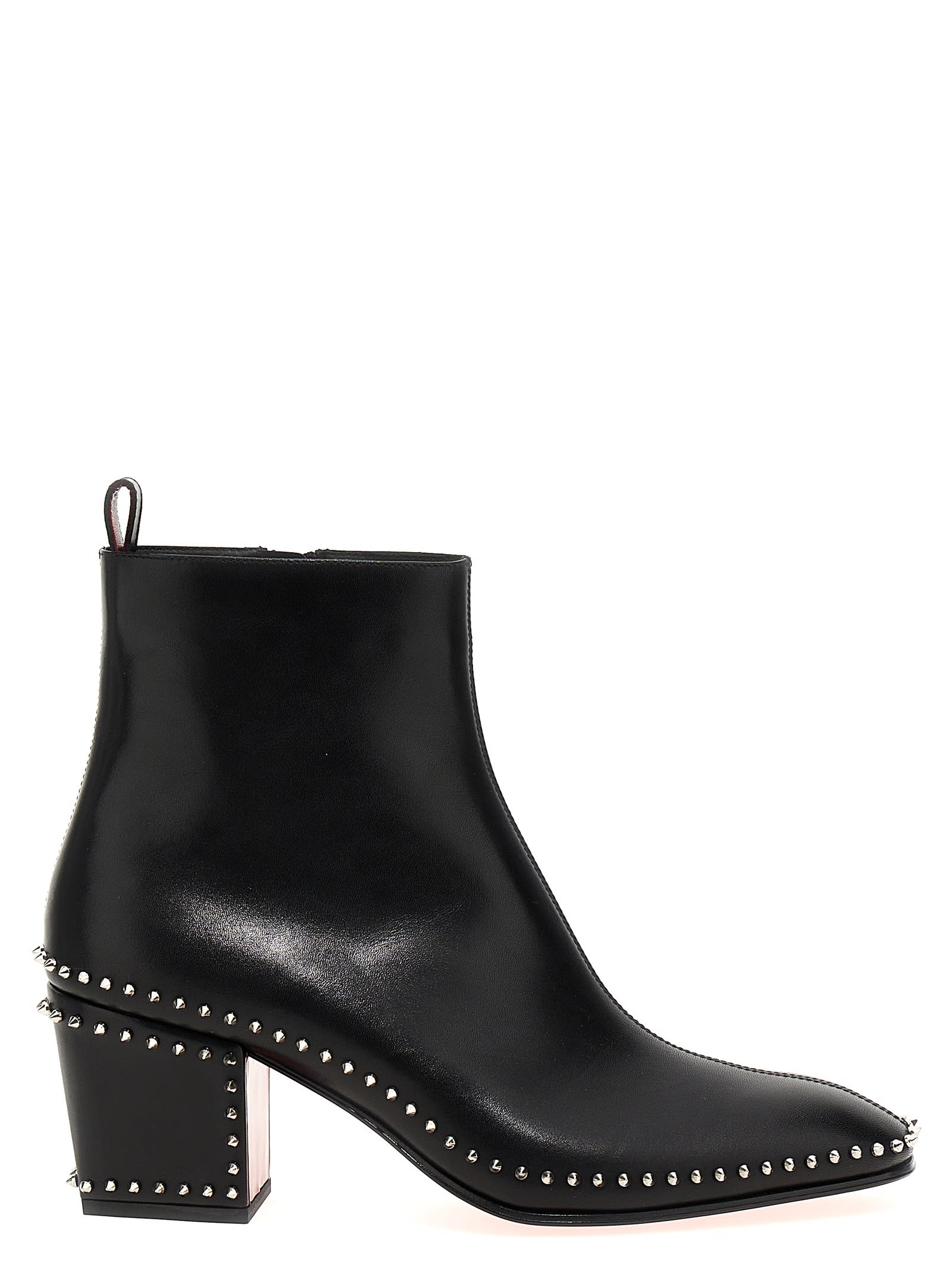 Christian Louboutin Rosalio St Spikes Ankle Boots In Black