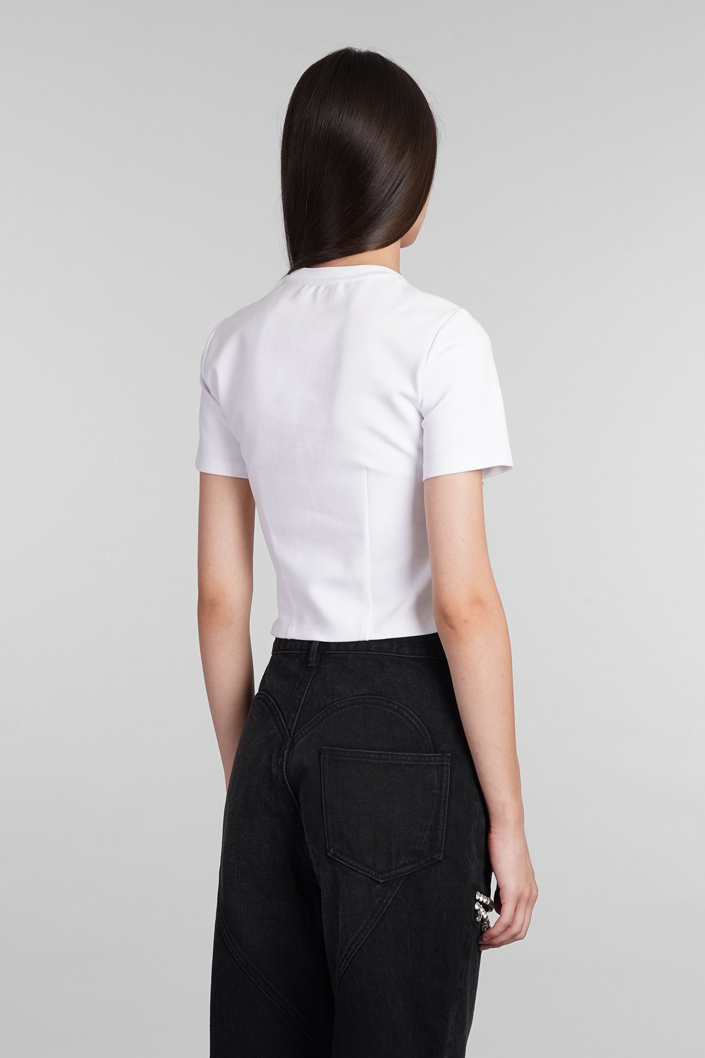 AREA T-SHIRT IN WHITE RAYON 