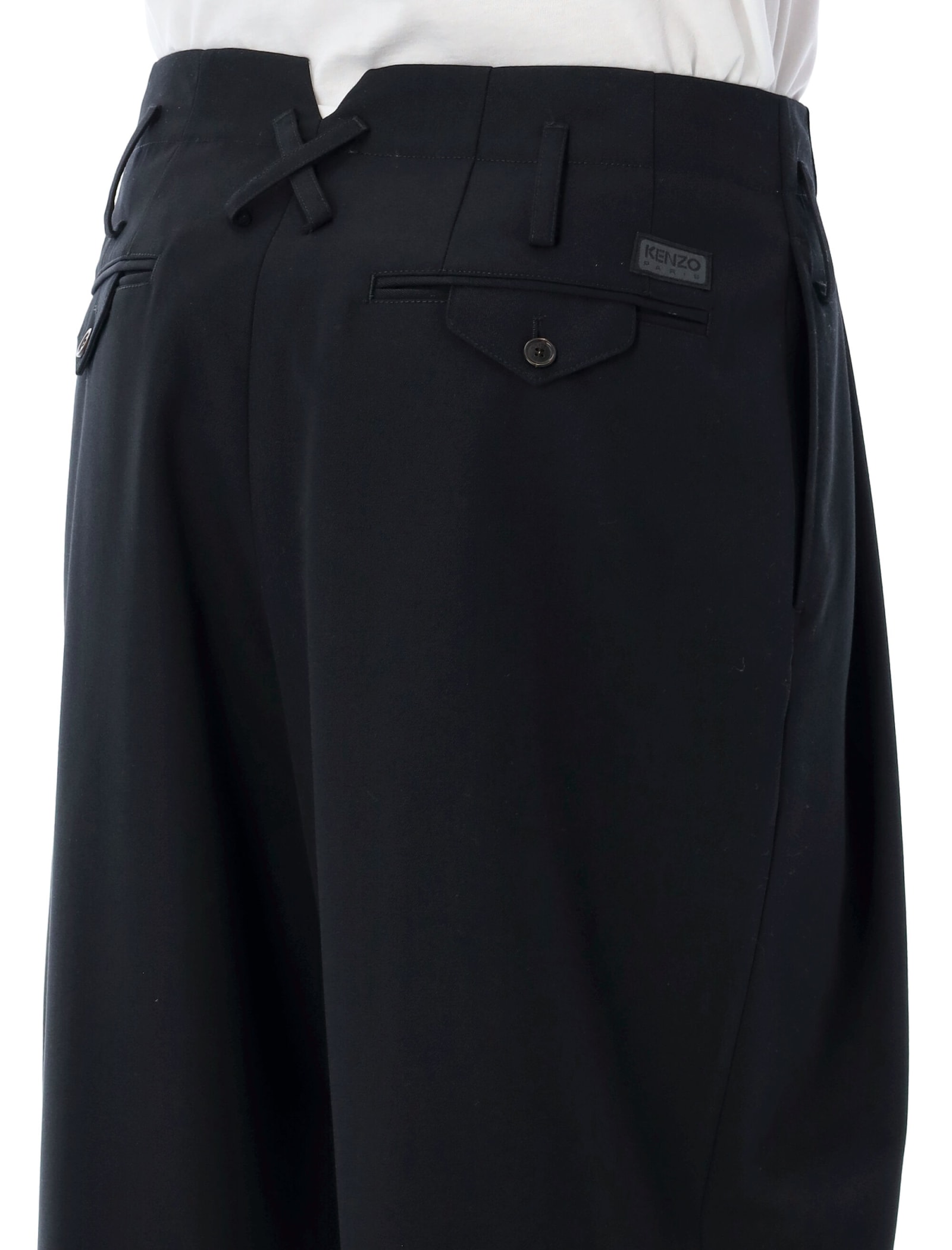 Shop Kenzo Relaxed School Boy Pants In Black