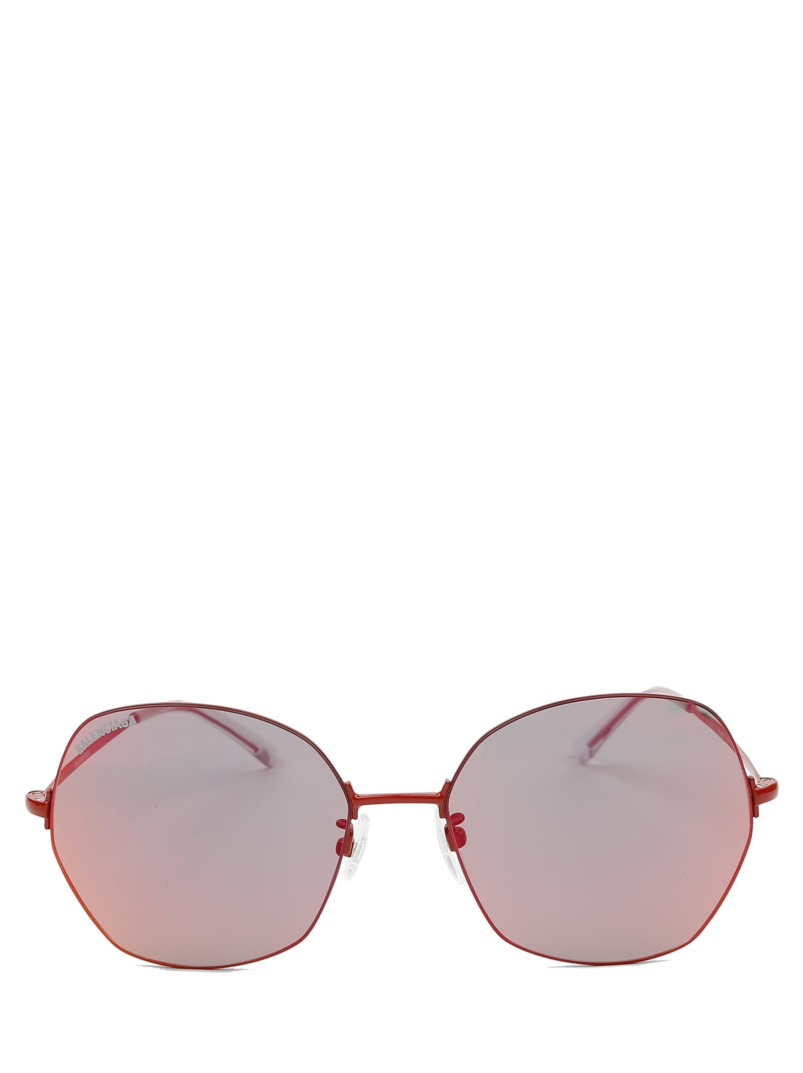 Shop Balenciaga Bb0014s Red Sunglasses