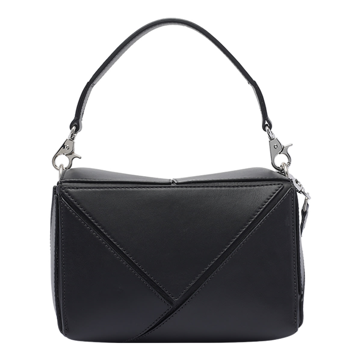 Vic Matie Rochelle Geometric Shoulder Bag In Black