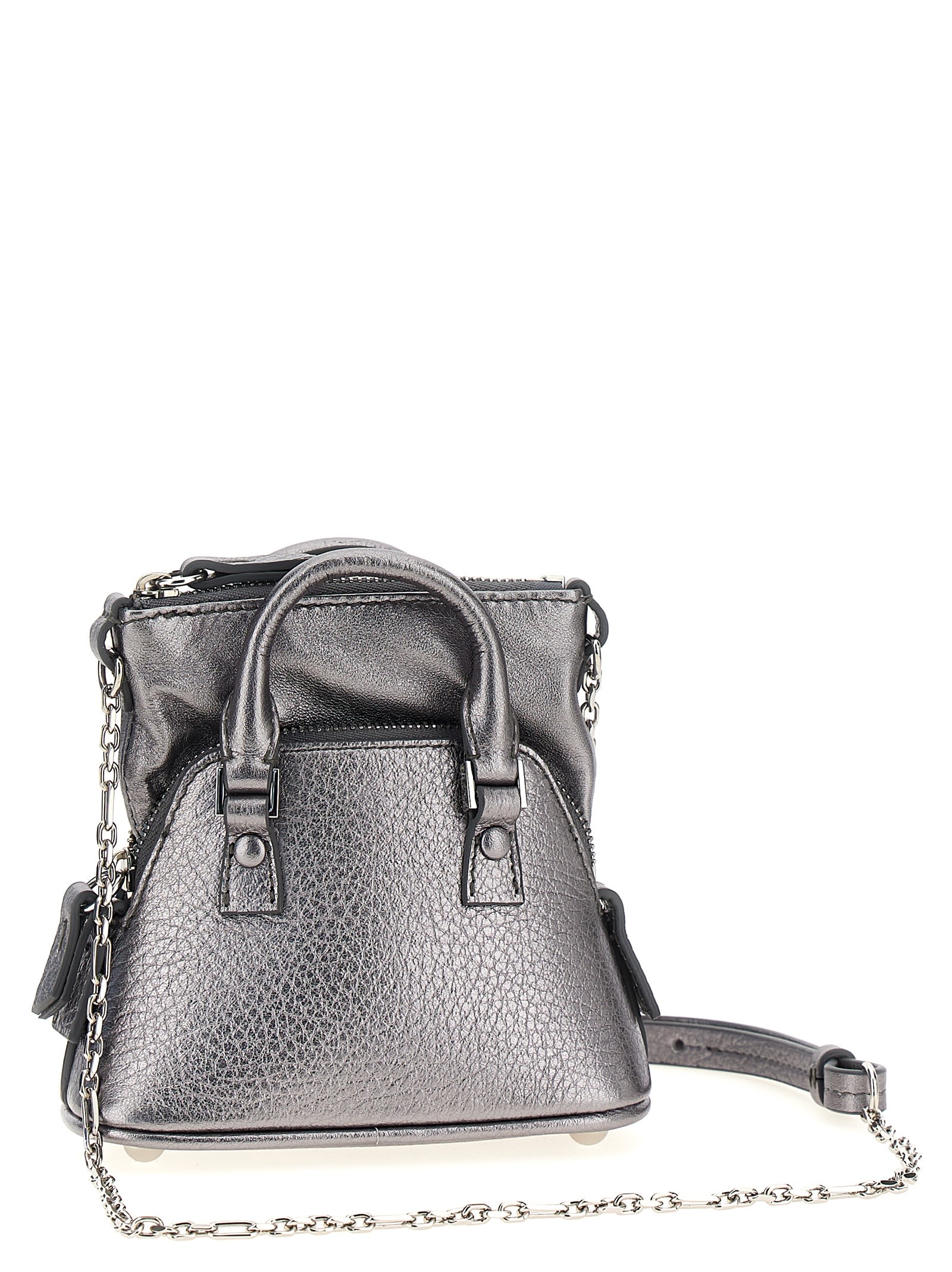 Shop Maison Margiela 5ac Classique Baby Crossbody Bag In Silver