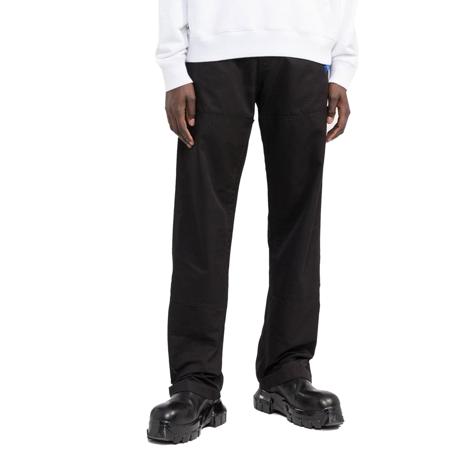 Shop Off-white Cargo Straight-leg Pants In Black