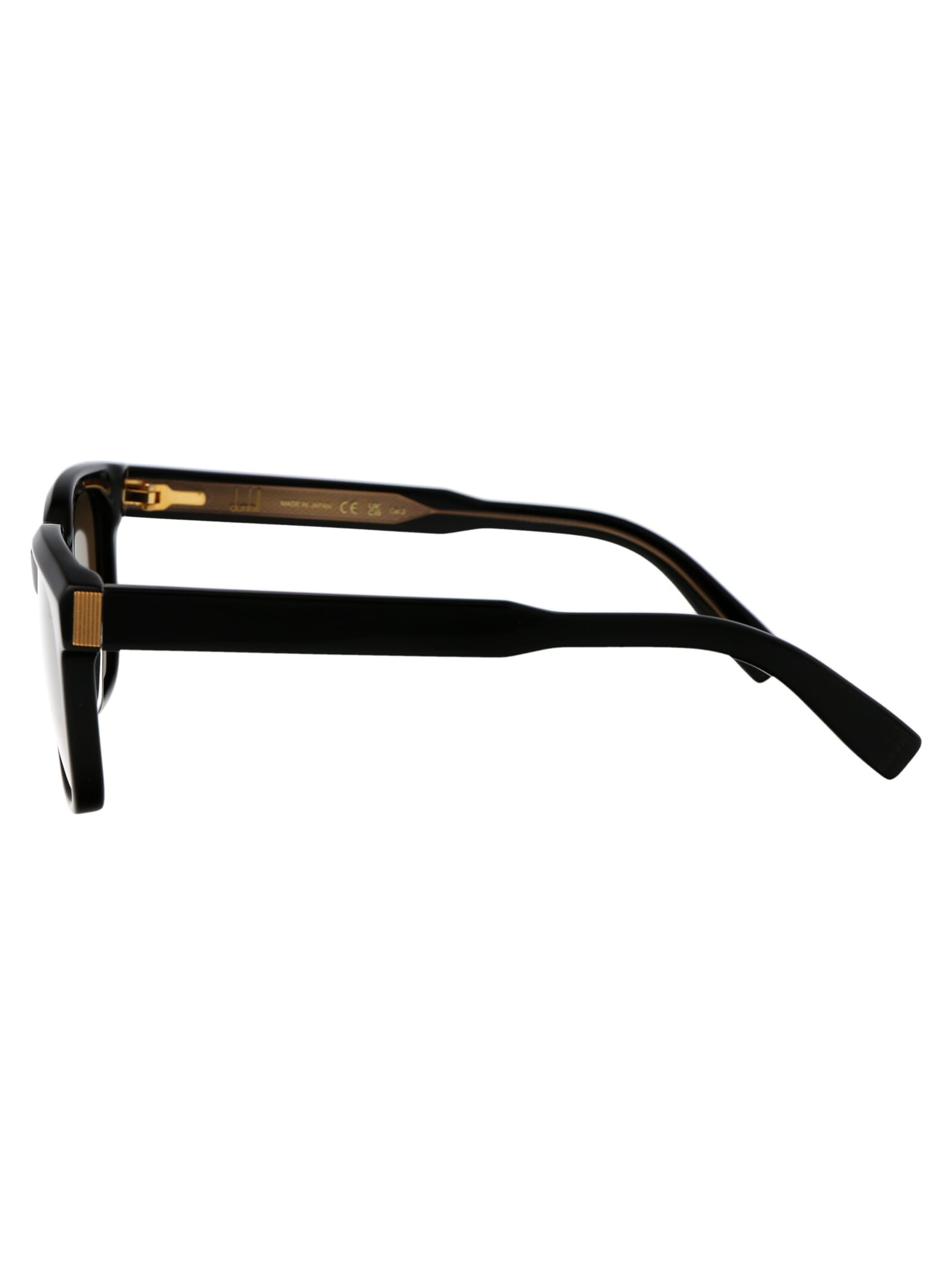 Shop Dunhill Du0002s Sunglasses In 001 Black Black Brown
