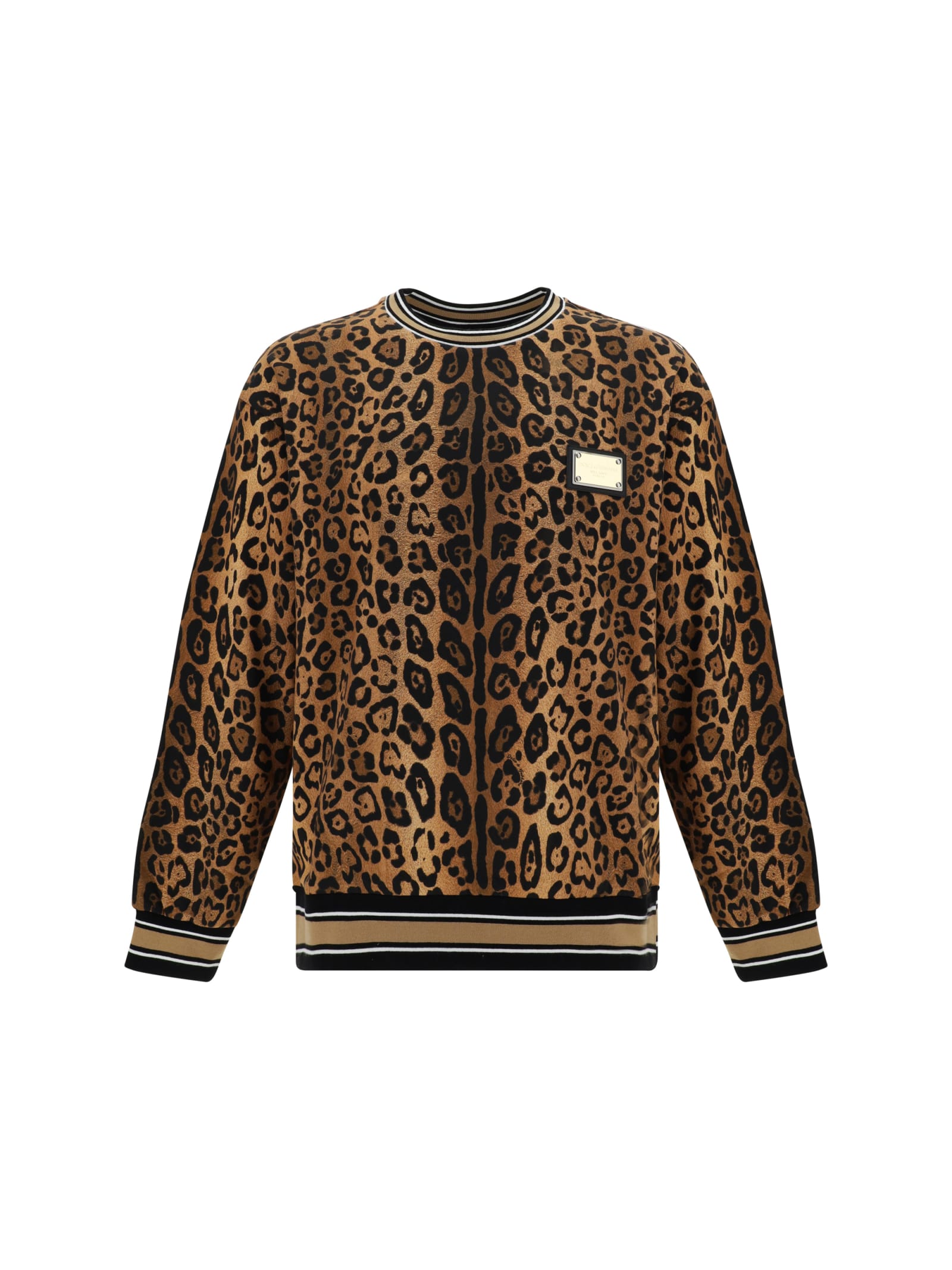 Shop Dolce & Gabbana Sweatshirt In Brown/black
