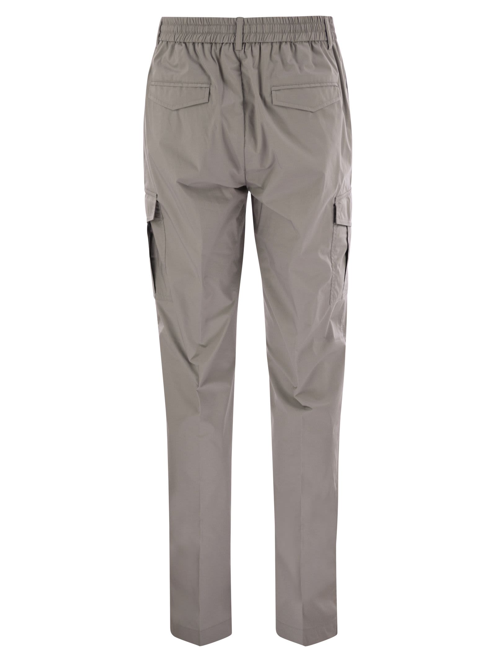 Peserico Jogger In Lightweight Stretch Cotton Canvas