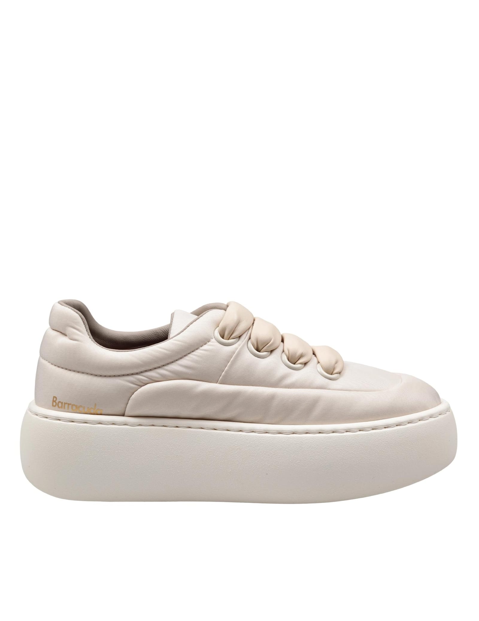 Barracuda Water-repellent Fabric Sneakers Cream Color In Neutral