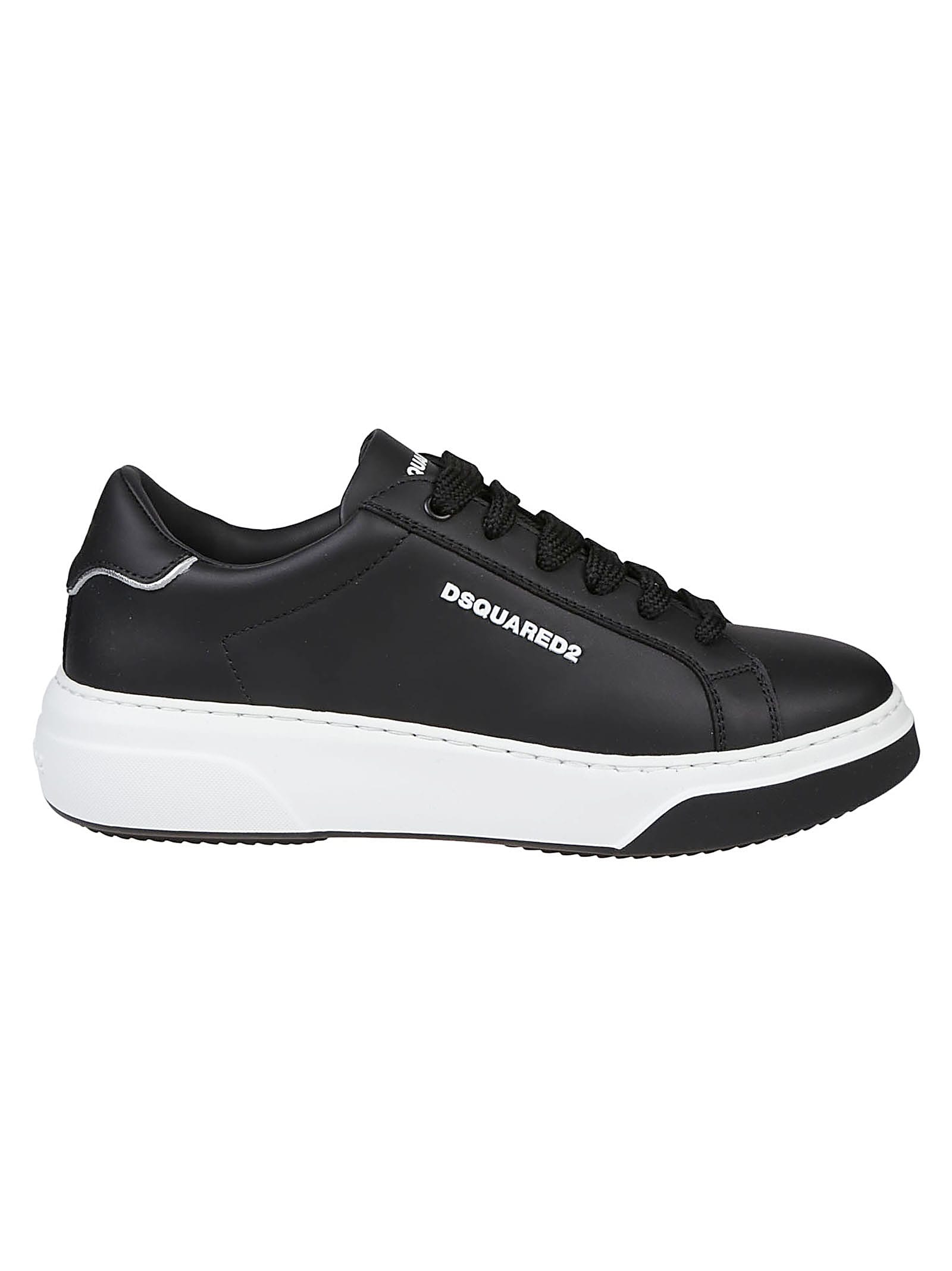 Shop Dsquared2 Bumper Lace-up Low Top Sneakers In Nero/nero
