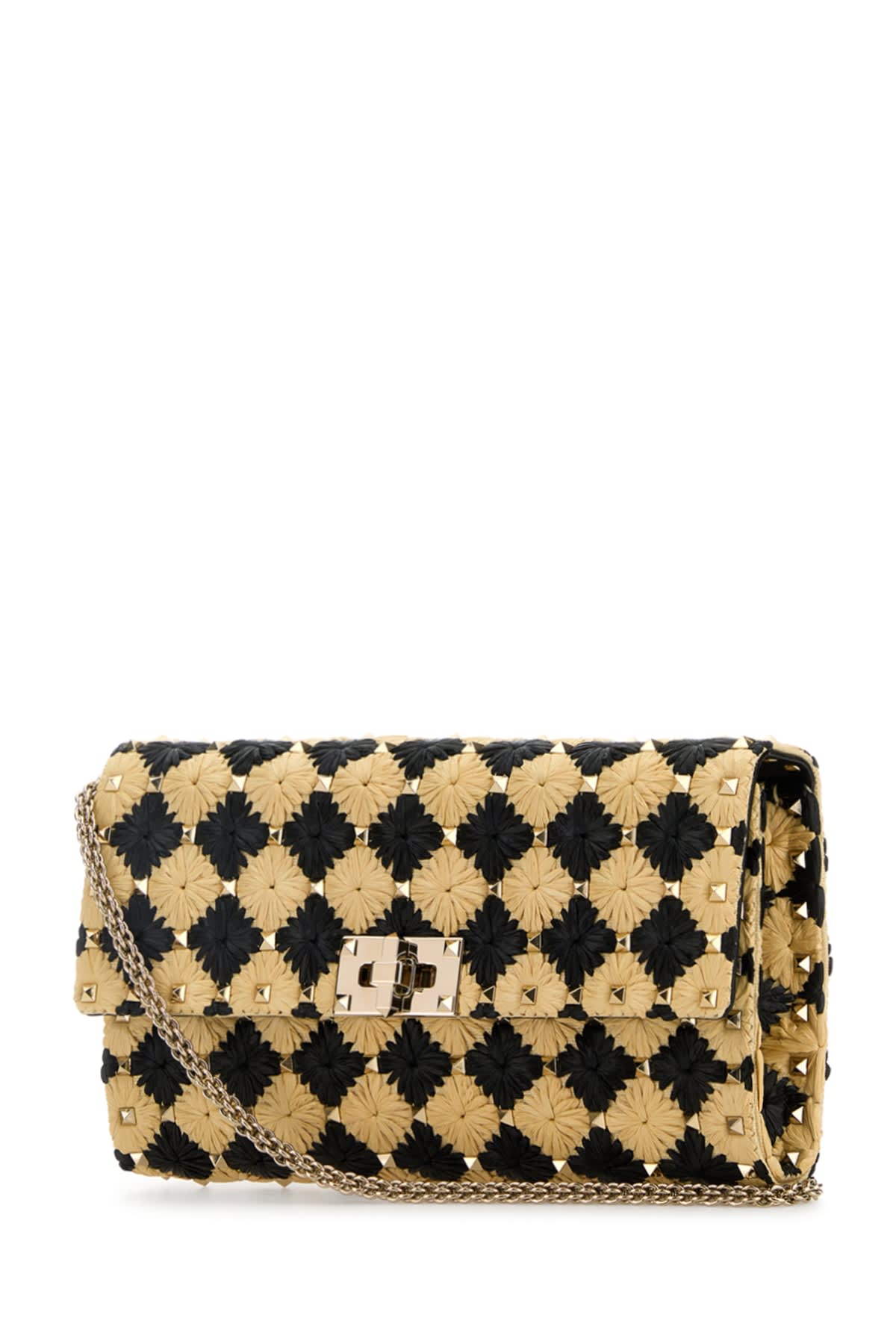 Valentino Shoulder Bag Rockstud S In Naturalenero