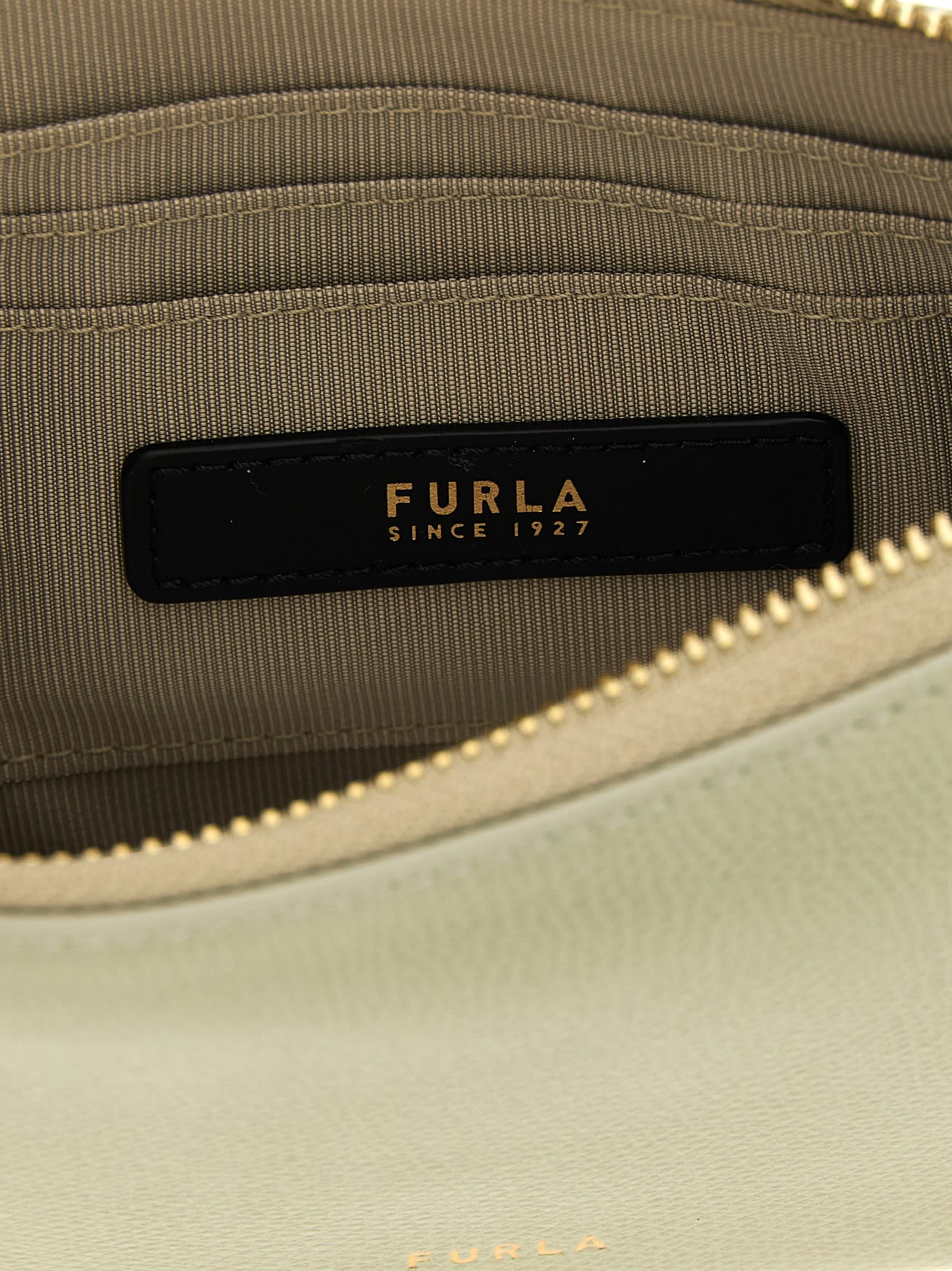 Furla Mini Half-moon Leather Shoulder Bag In Green