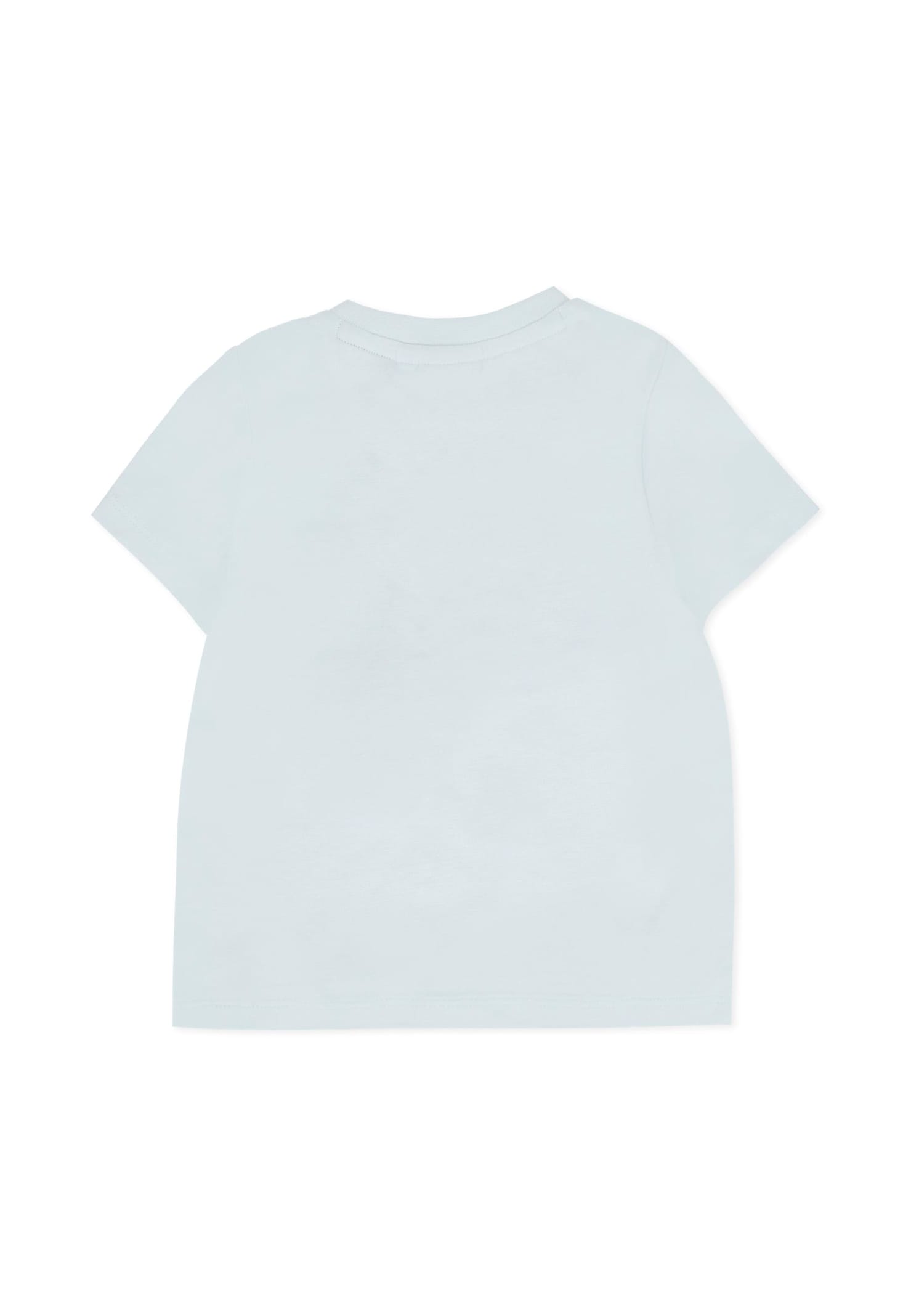 Hugo Boss Light Blue T-shirt For Baby Boy With Logo In Blue