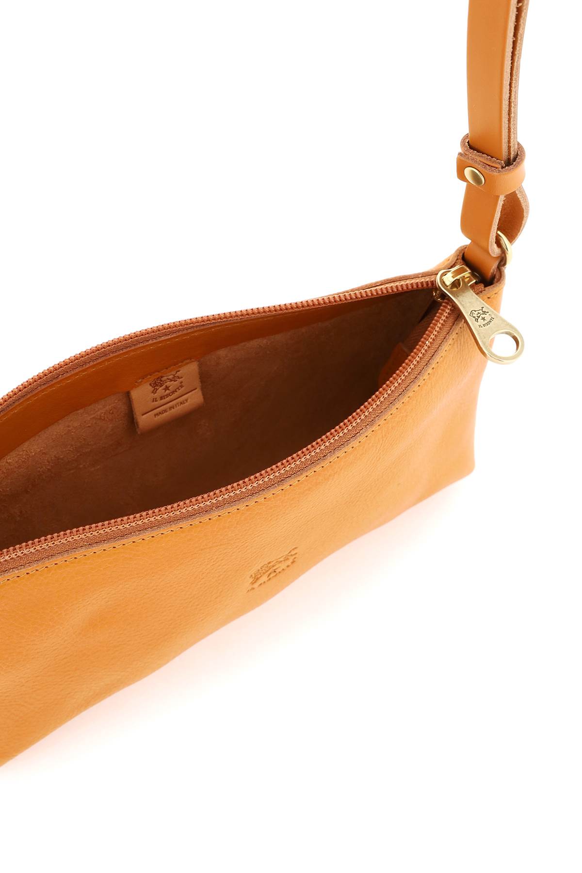 Shop Il Bisonte Lucia Leather Shoulder Bag In Miele (orange)
