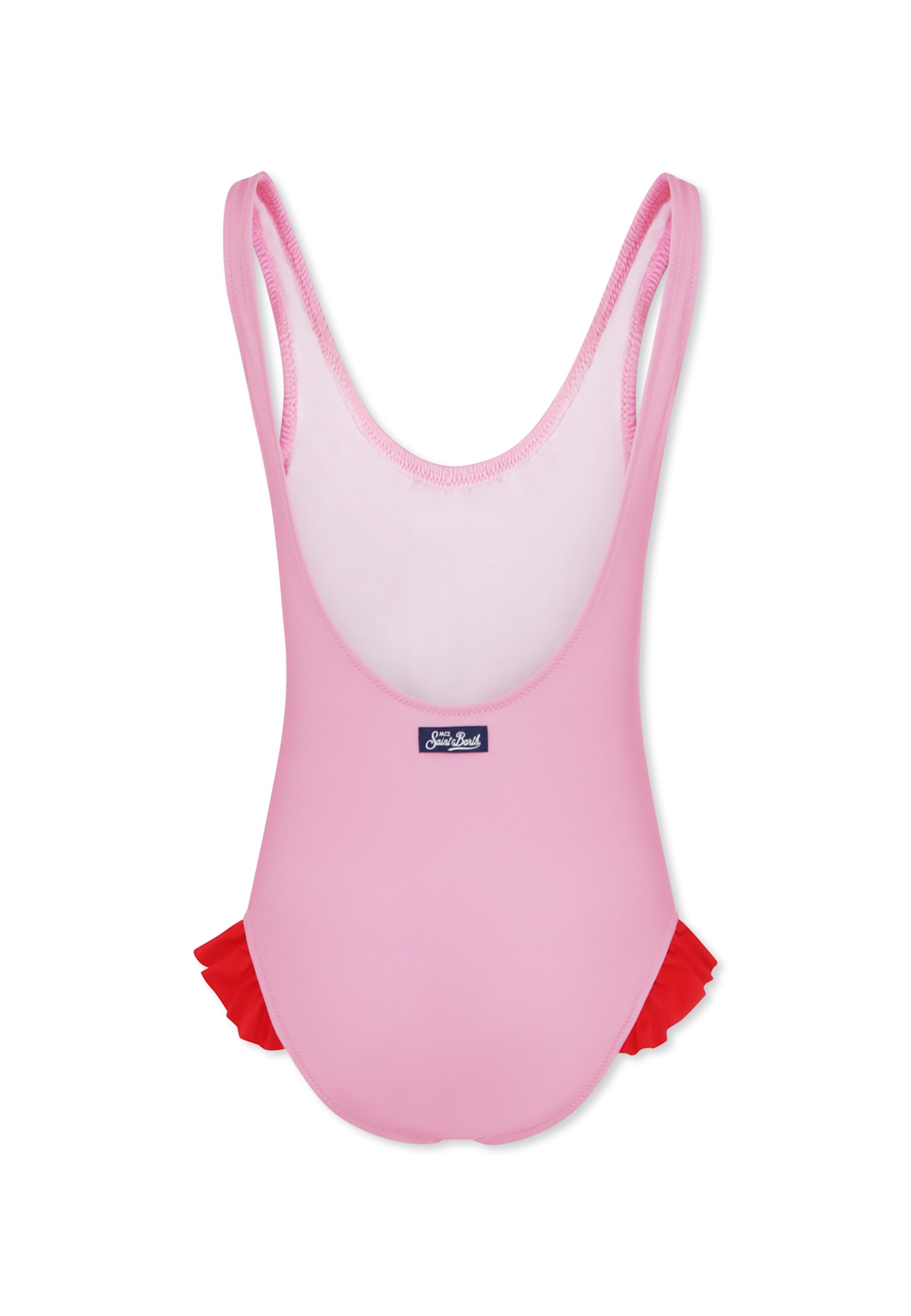 Mc2 Saint Barth Pink Swimsuit For Girl With Snoopy In Pink