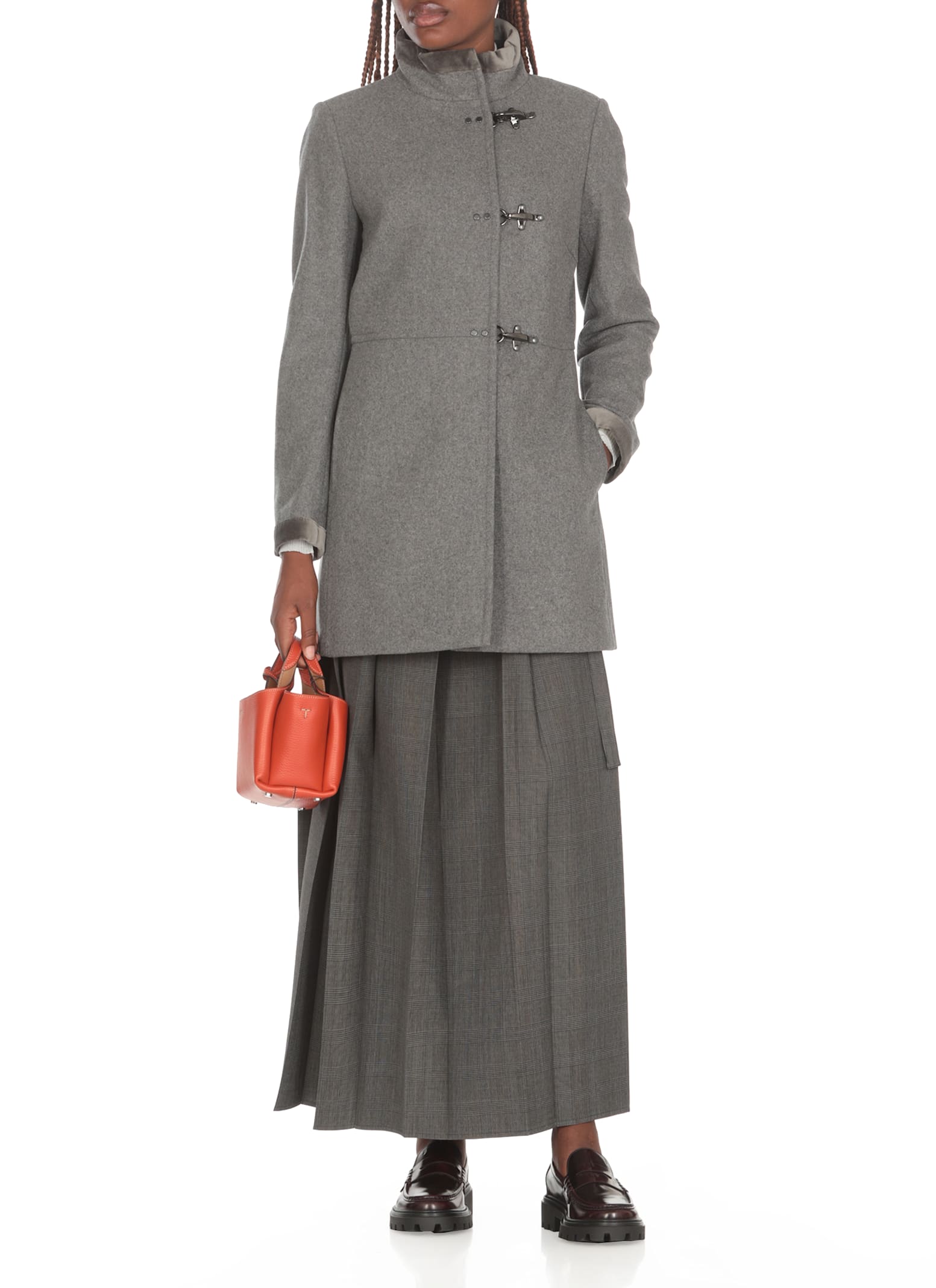 Shop Fay Virginia Coat In Grey