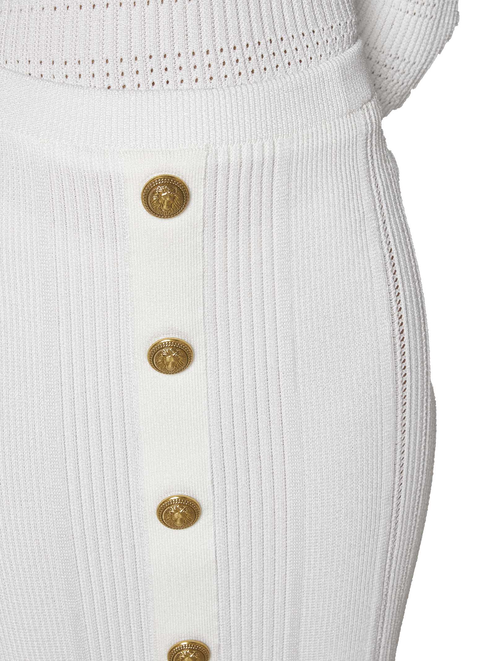 Shop Balmain Skirt In Blanc