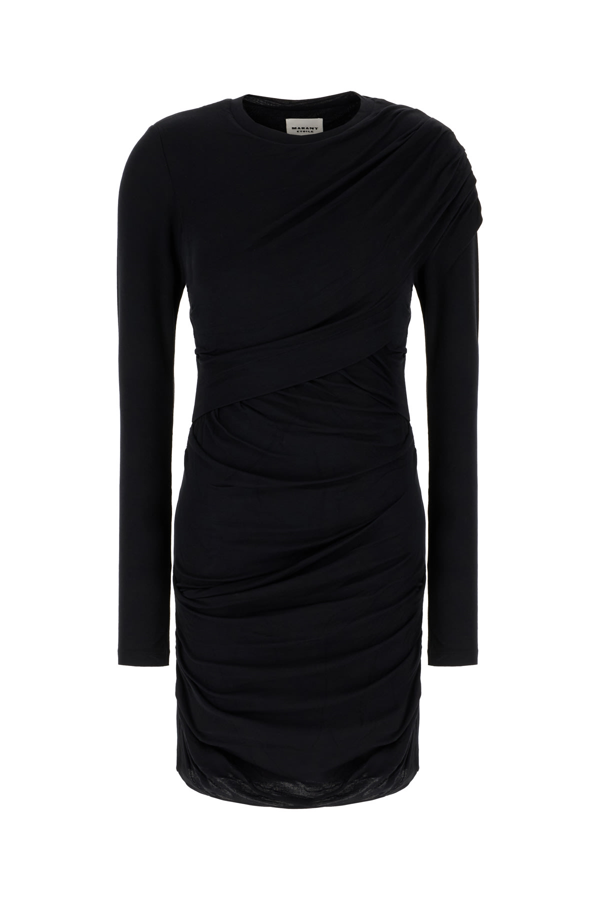Isabel Marant Étoile Bodycon Midi Dress With Smooth Texture In Black